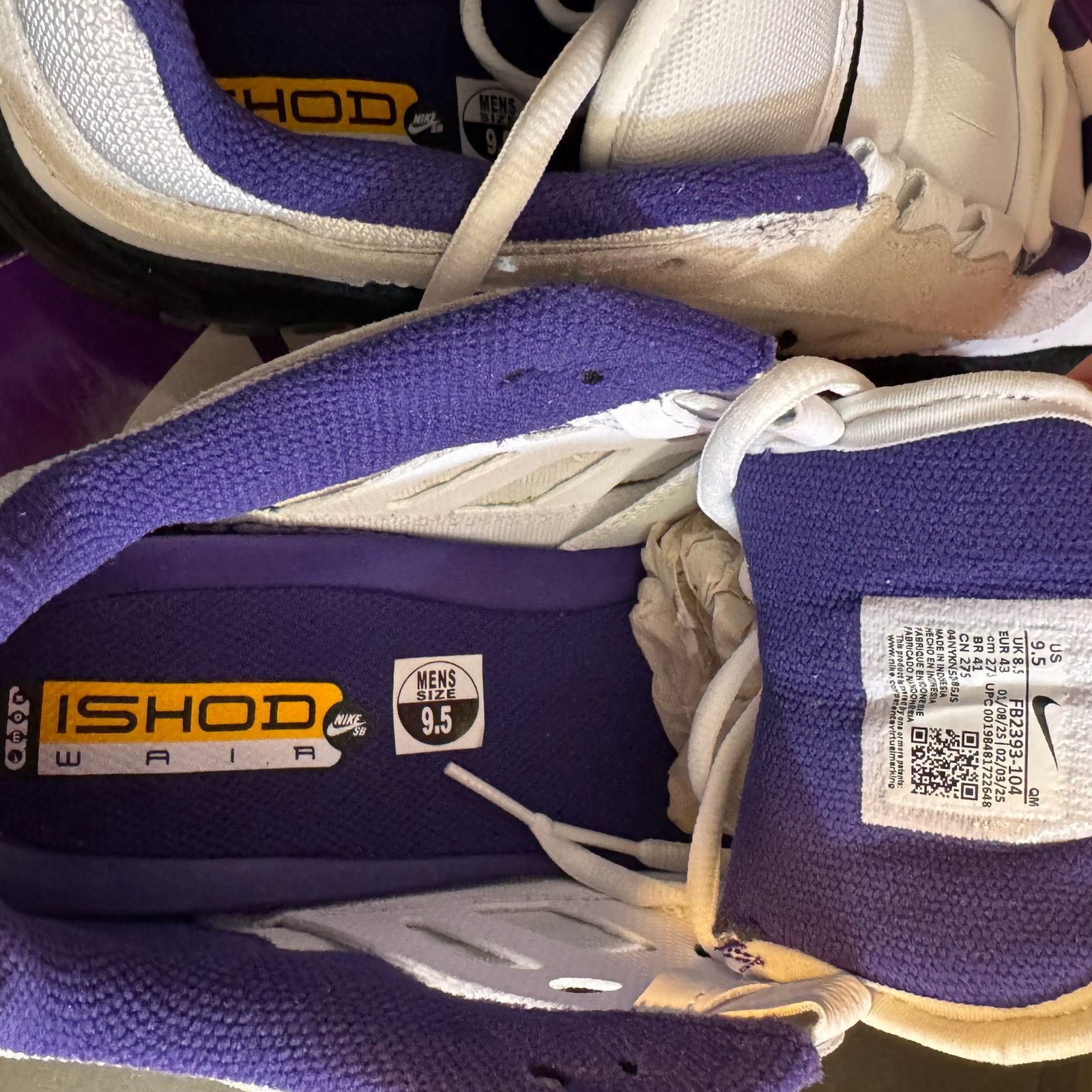 Nike •NEW• Nike SB Air Max Ishod • Size 9.5/ 11W ‘Court Purple’ Size US 9.5 / EU 42-43 - 4 Thumbnail