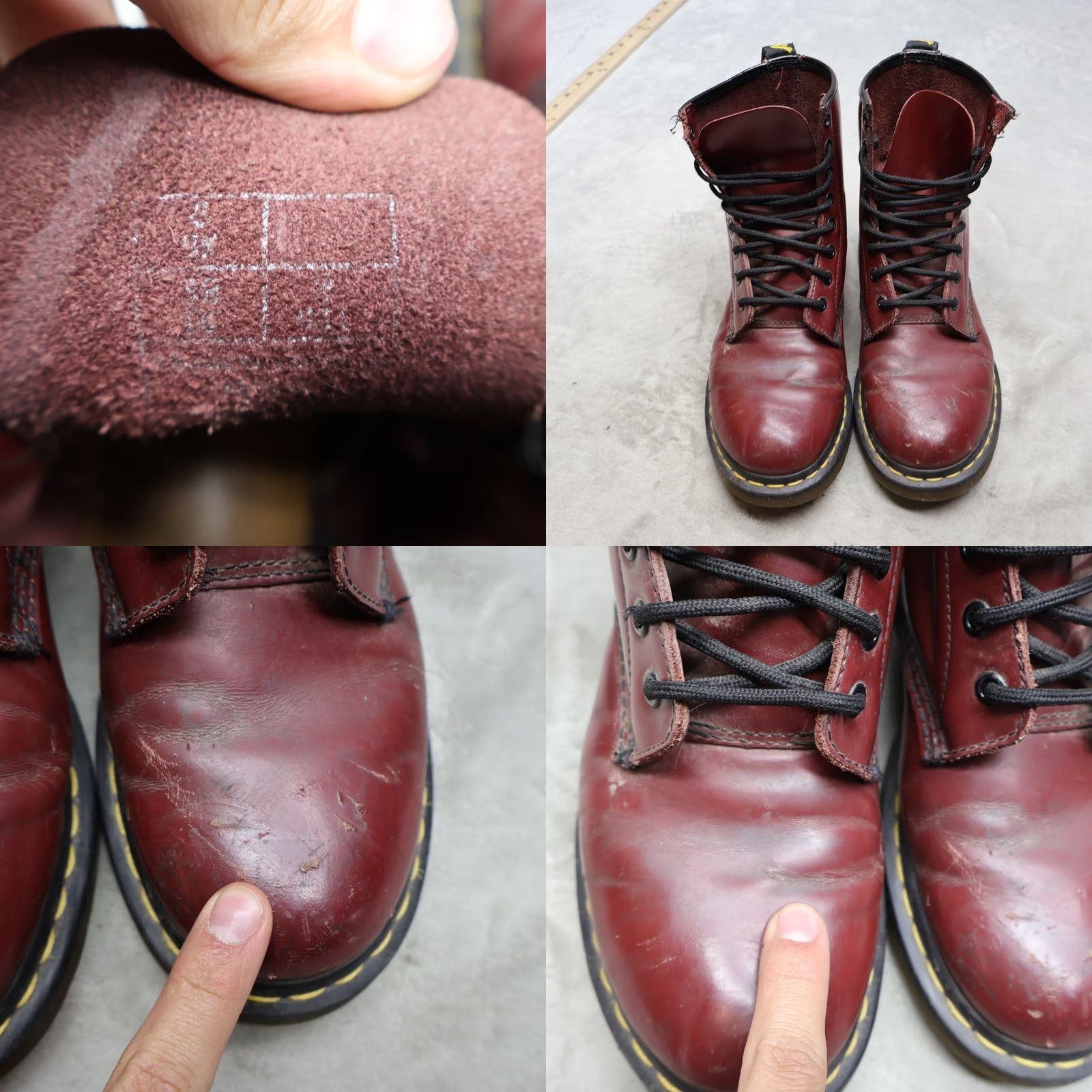 Dr. Martens Dr. Martens Combat Boots Womens 8 Red Leather Lace Up Classic Casual Size US 9 / IT 39 - 9 Thumbnail