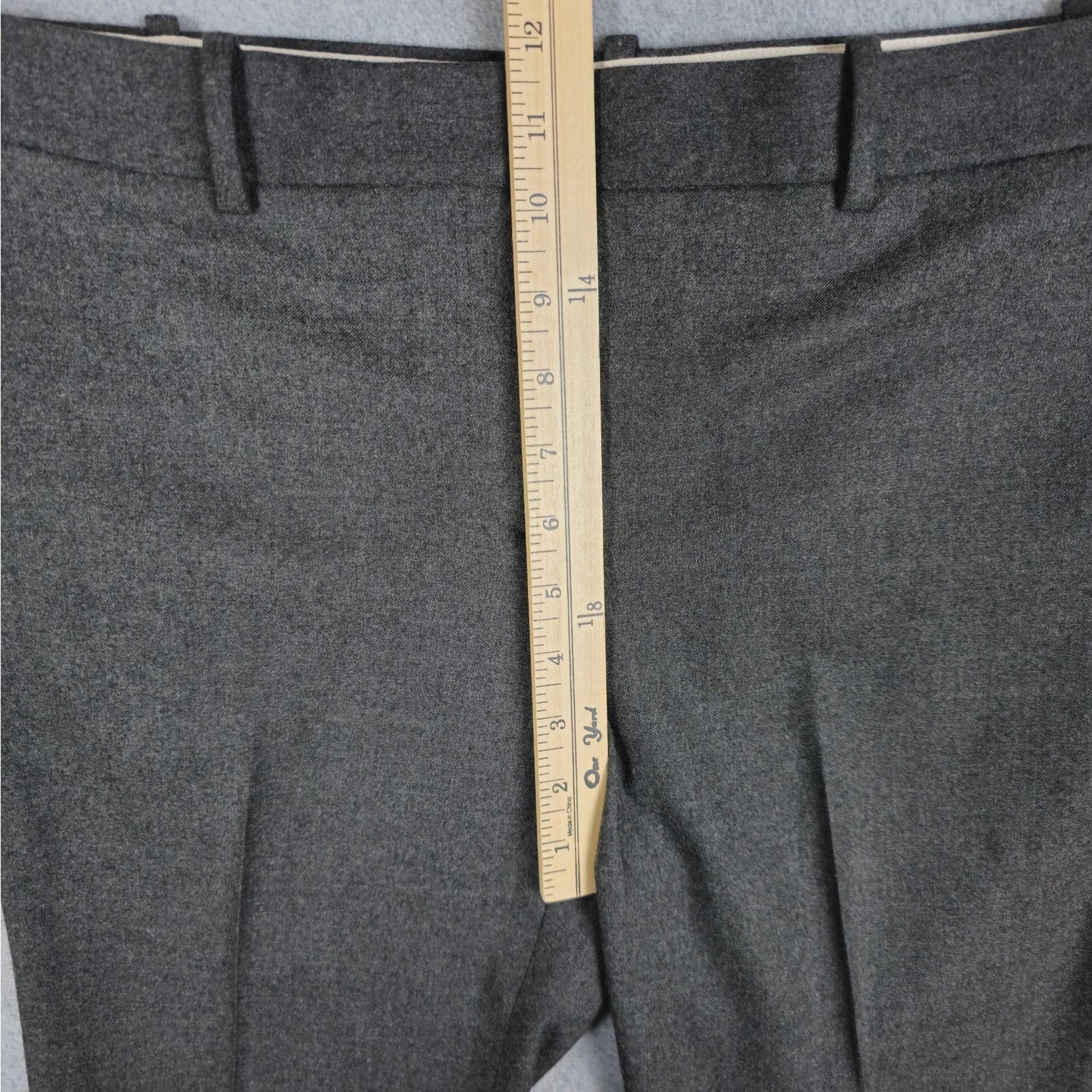 Theory Theory Womens 6 Gray Flat Front Dress Pants 96% Virgin Wool Size 28" / US 6 / IT 42 - 13 Thumbnail