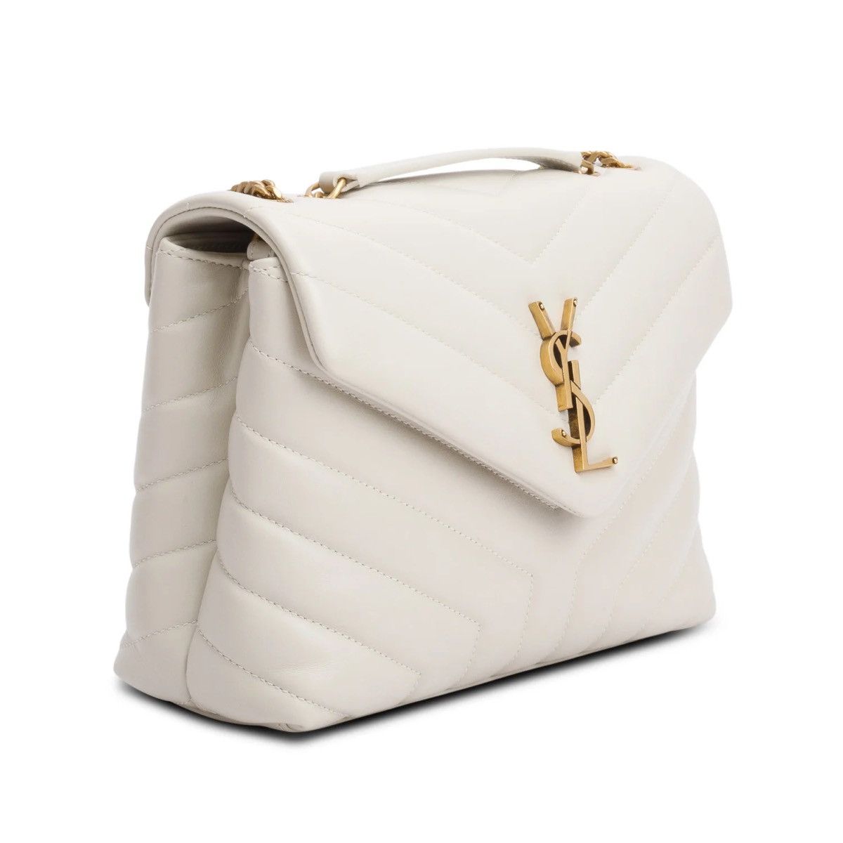 Saint Laurent Paris SAINT LAURENT 2021 White Quilted Leather Small Shoulder Bag Size ONE SIZE - 4 Thumbnail