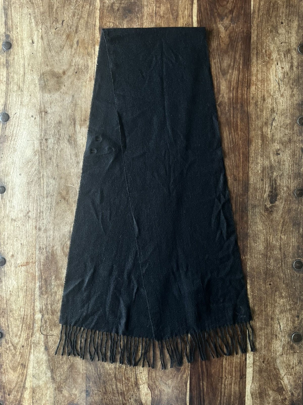Fred Perry × Raf Simons AW2020 Raf Simons x Fred Perry Patches Scarf Cashmere Wool Size ONE SIZE - 4 Thumbnail