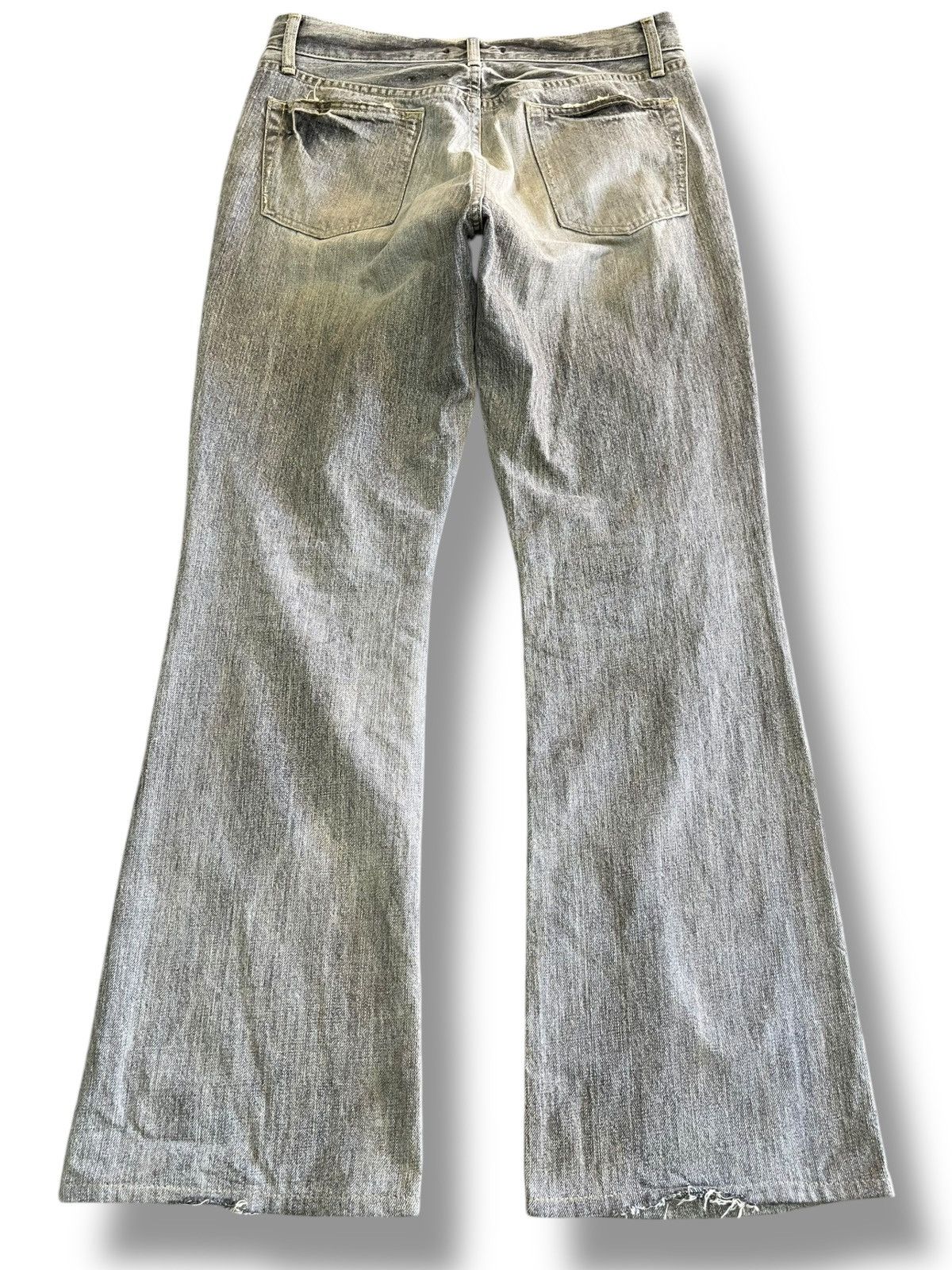 Japanese Brand × Le Grande Bleu (L.G.B.) Vintage Blue Way Flare Ripped Distressed Denim Size US 31 - 5 Thumbnail