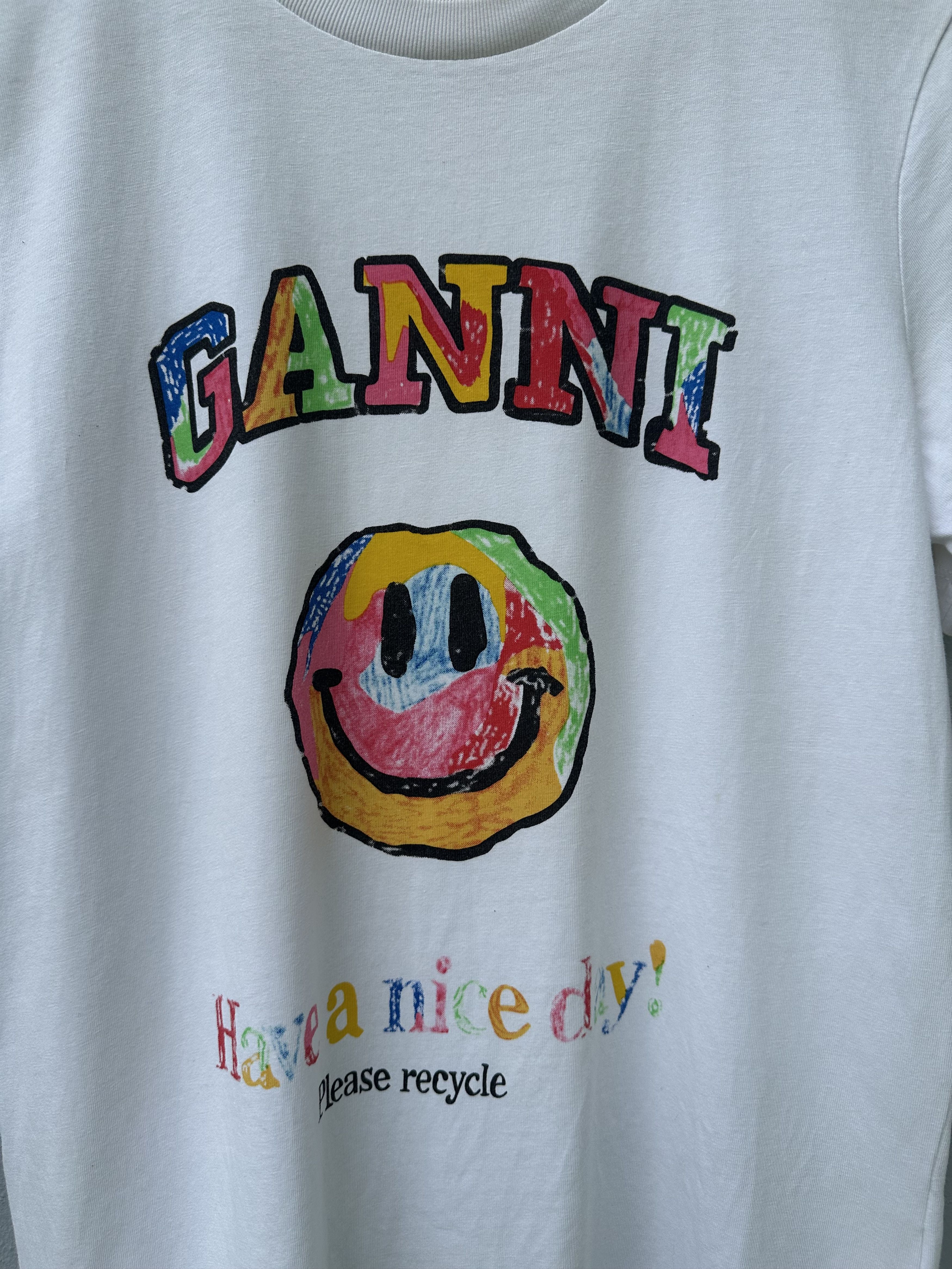 Ganni Ganni Have A Nice Day Please Recycle Size XXS / US 00 / IT 34 - 3 Thumbnail
