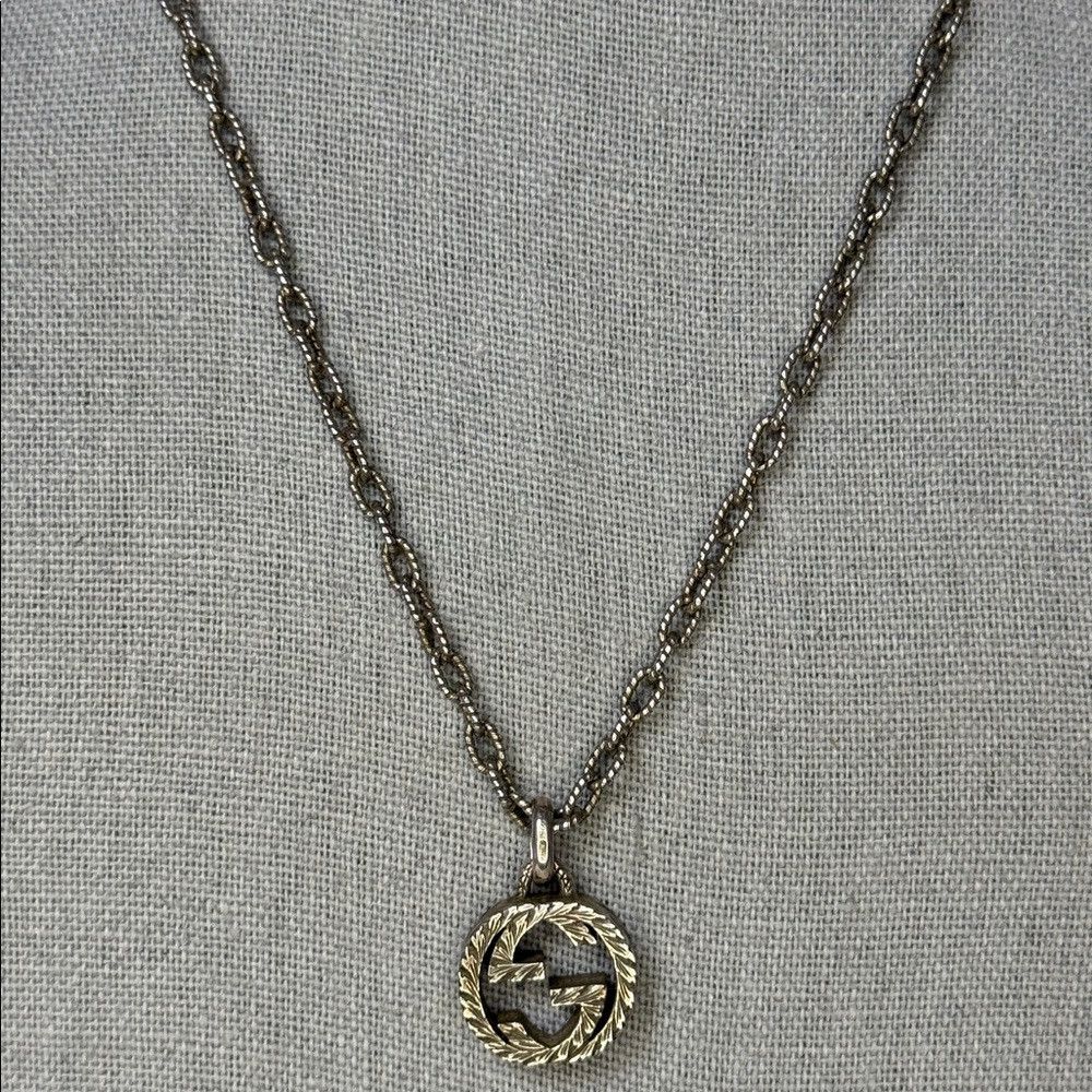 Gucci Gucci Sterling Silver Interlocking G Necklace – 17" Size ONE SIZE - 3 Thumbnail
