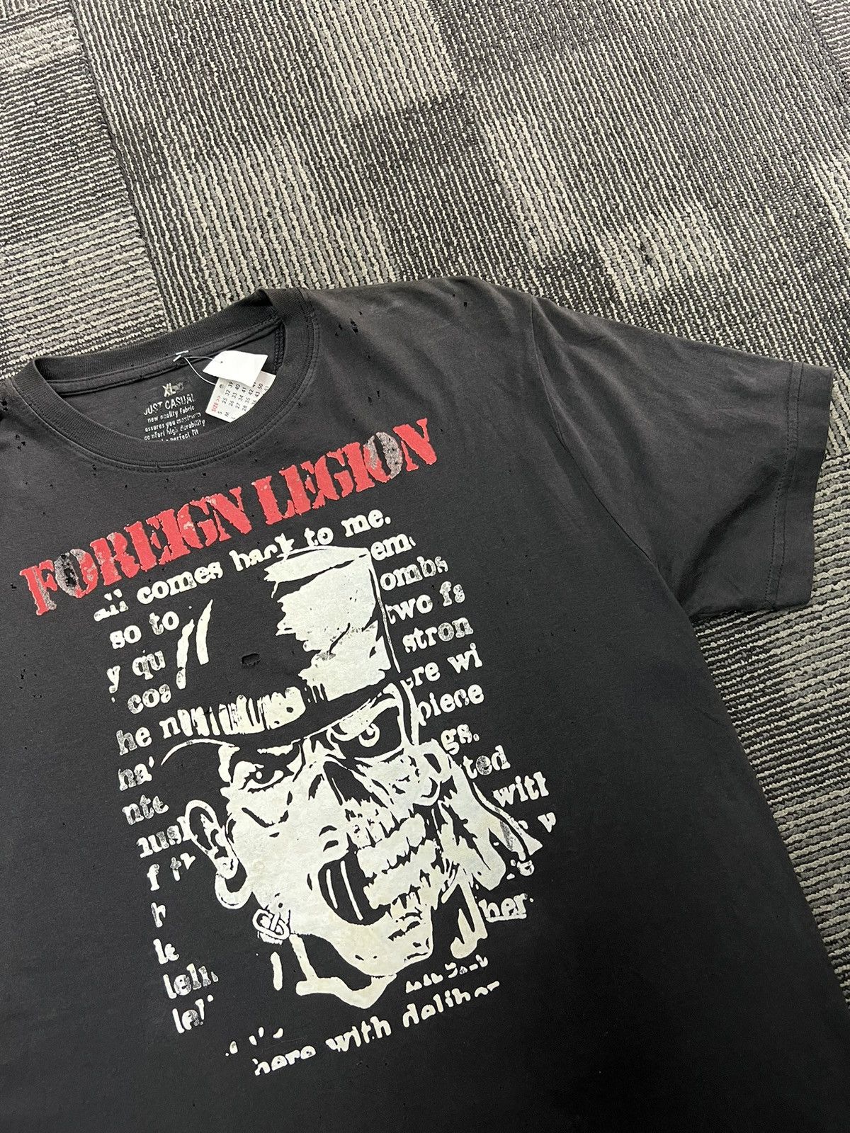 Band Tees (L) Distressed Foreign Legion American Trash Metal Band Tees Size US L / EU 52-54 / 3 - 5 Thumbnail
