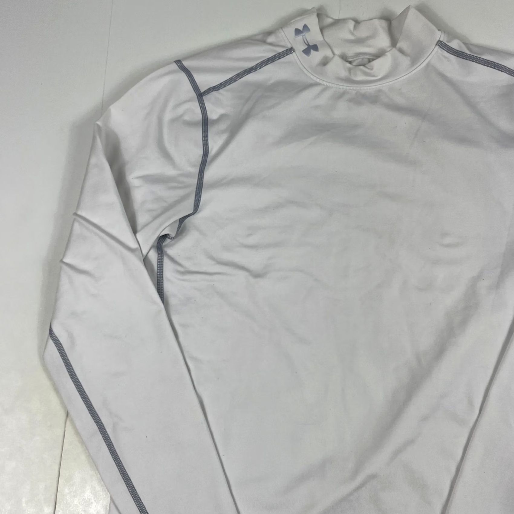 Under Armour Under armour Shirt Mens S White Small ColdGear Compression Mock Baselayer Workout Size US S / EU 44-46 / 1 - 2 Thumbnail