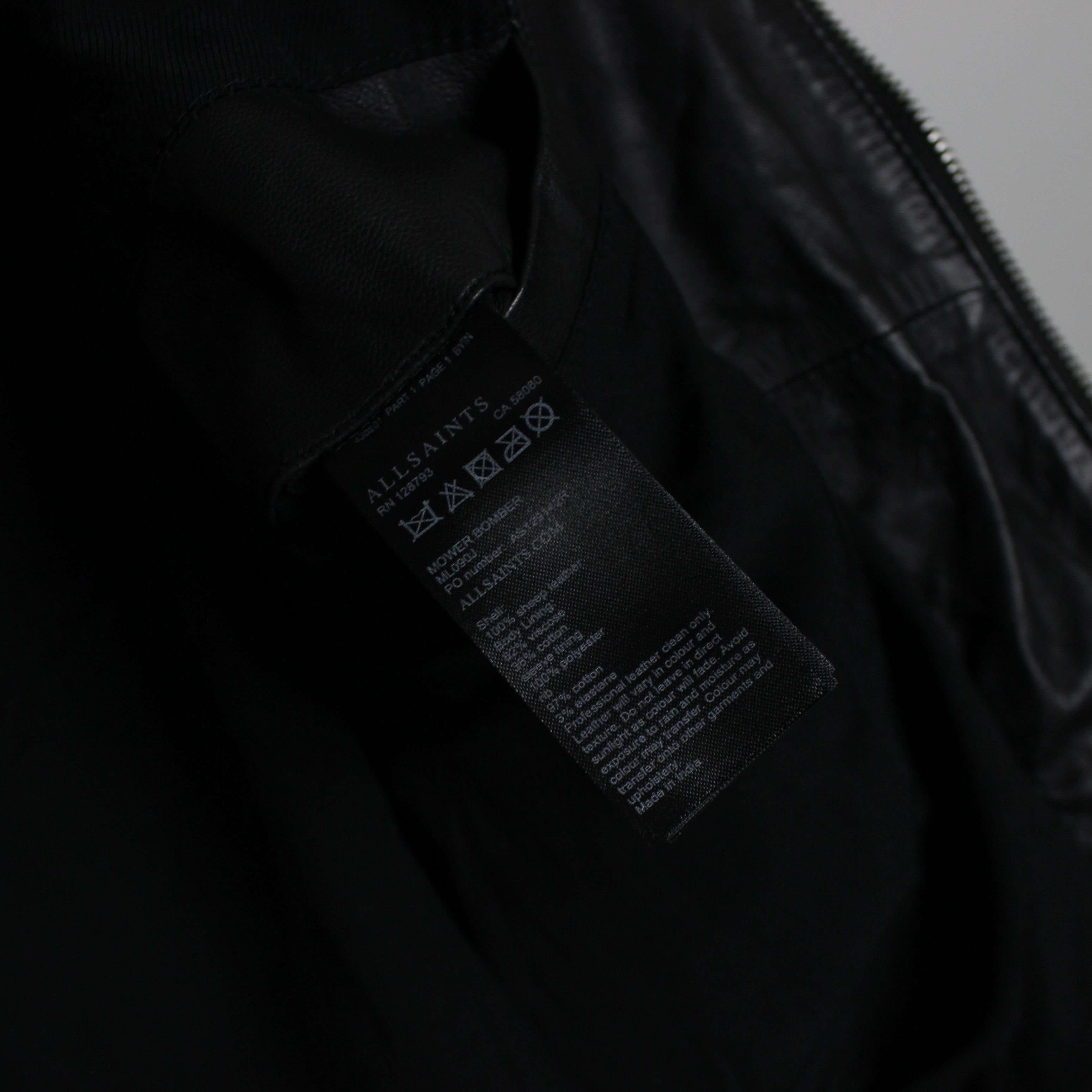 Allsaints Allsaints leather men jacket bomber Mower XS Black Size US XS / EU 42 / 0 - 5 Thumbnail