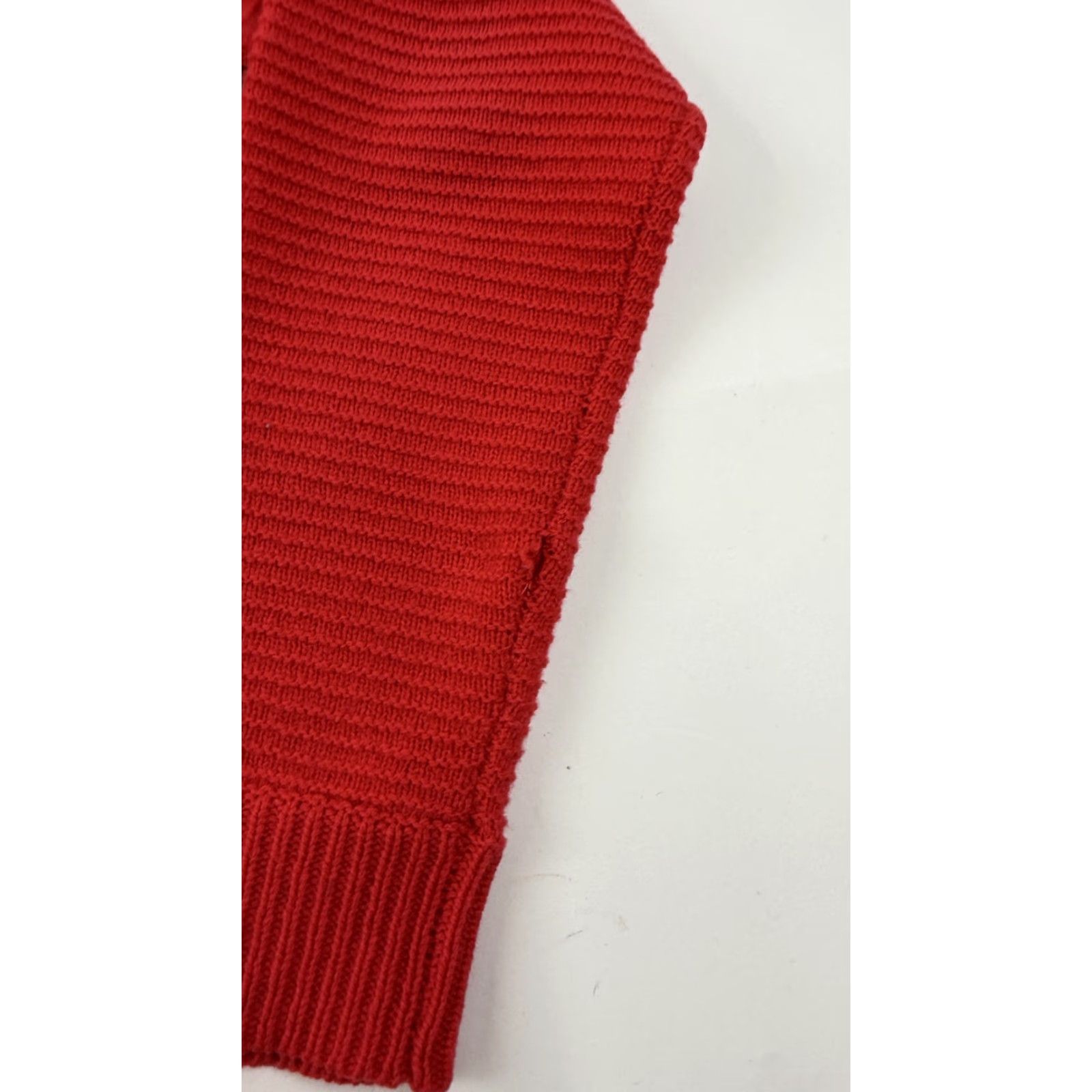 J.Crew J.Crew Sweater Womens Small Red 100% Wool Crewneck Side Zip Pullover Knit Size S / US 4 / IT 40 - 4 Thumbnail