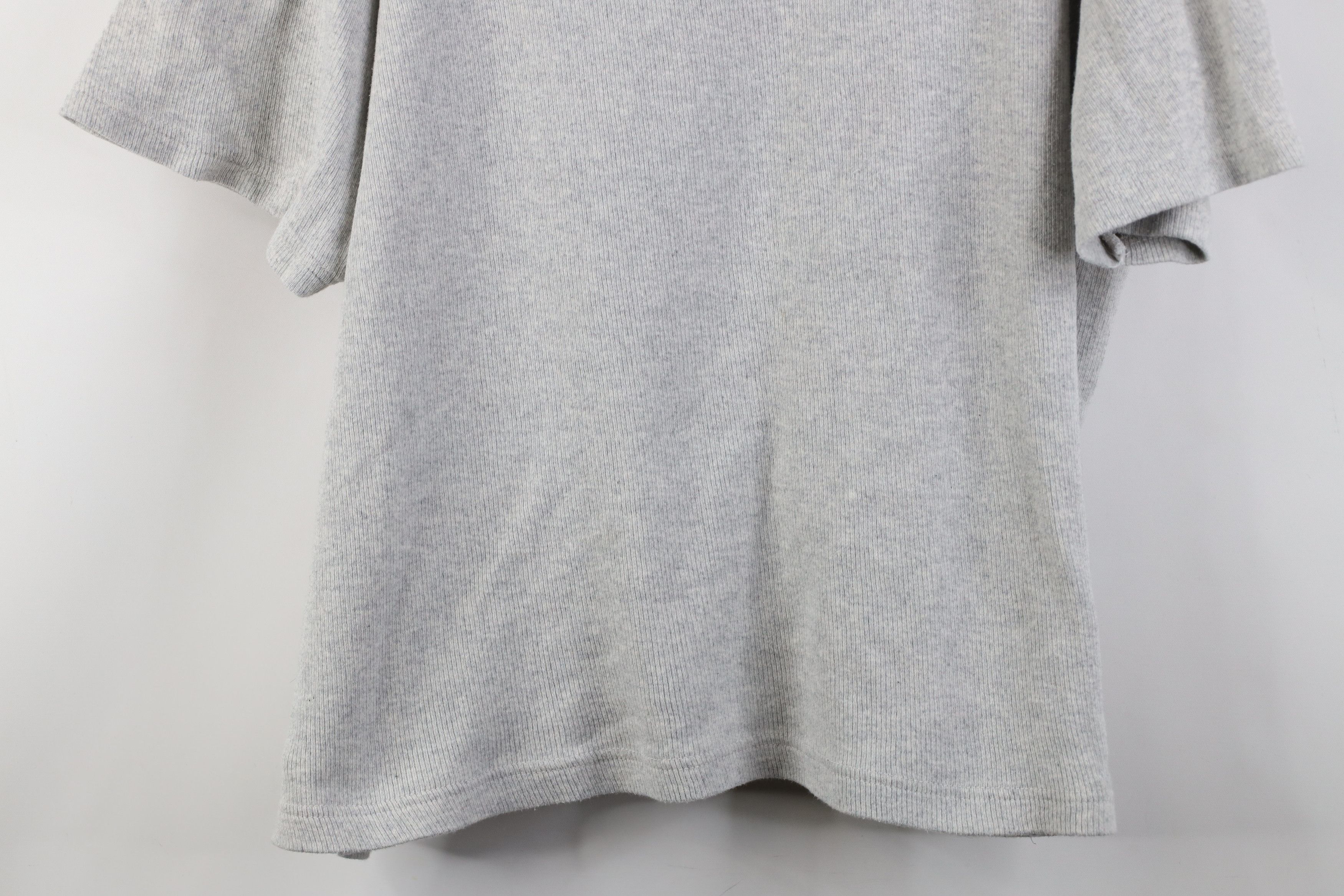 Vintage Vintage 90s Streetwear Boxy Fit Ribbed Knit T-Shirt Gray Size US XL / EU 56 / 4 - 3 Thumbnail