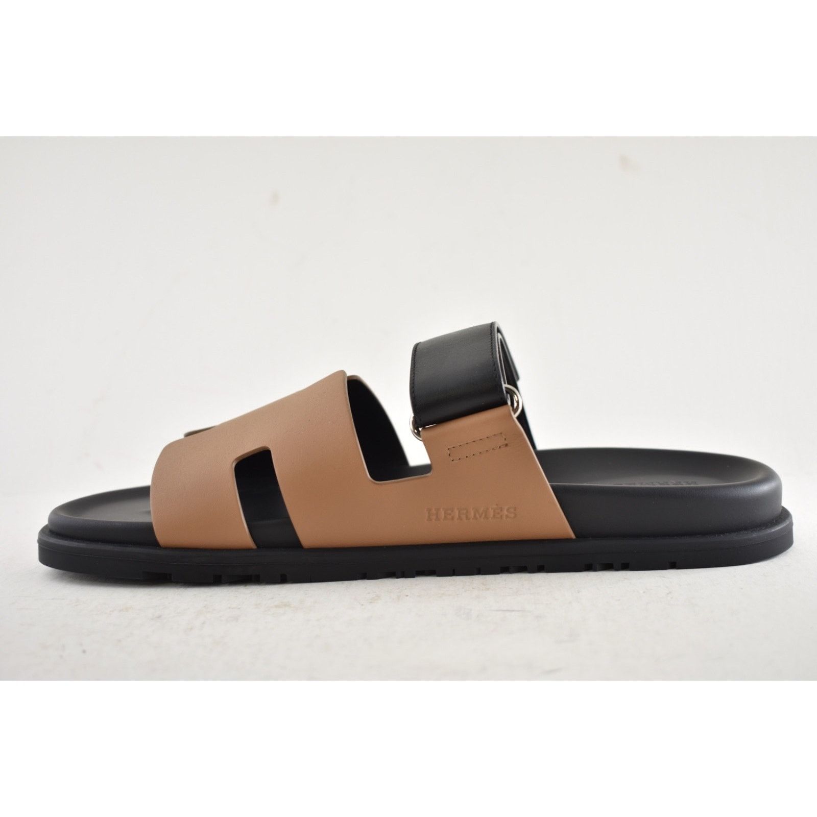 Hermes Hermes Chypre Sandal Mens Safari Leather Slide Flat 45 12 Size US 12 / EU 45 - 9 Thumbnail