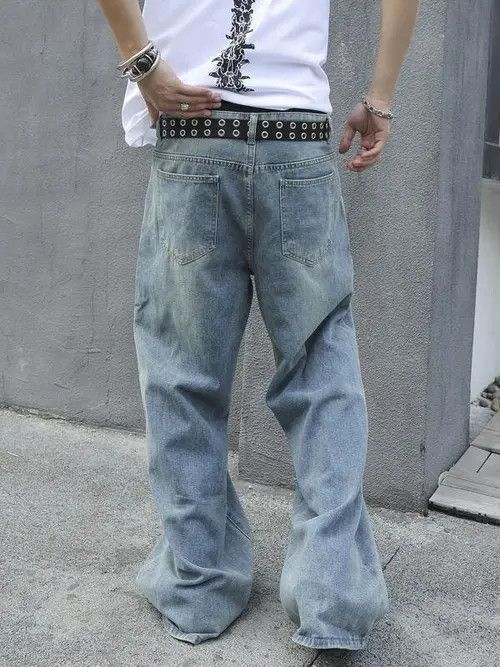 Jean Baggy VIntage Y2K denim jeans Size US 34 / EU 50 - 2 Thumbnail