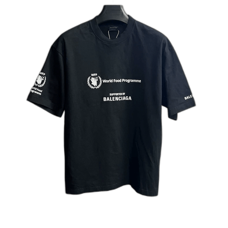 Balenciaga Balenciaga World Food Programme Black T-Shirt-2506 Size US S / EU 44-46 / 1 - 1 Thumbnail