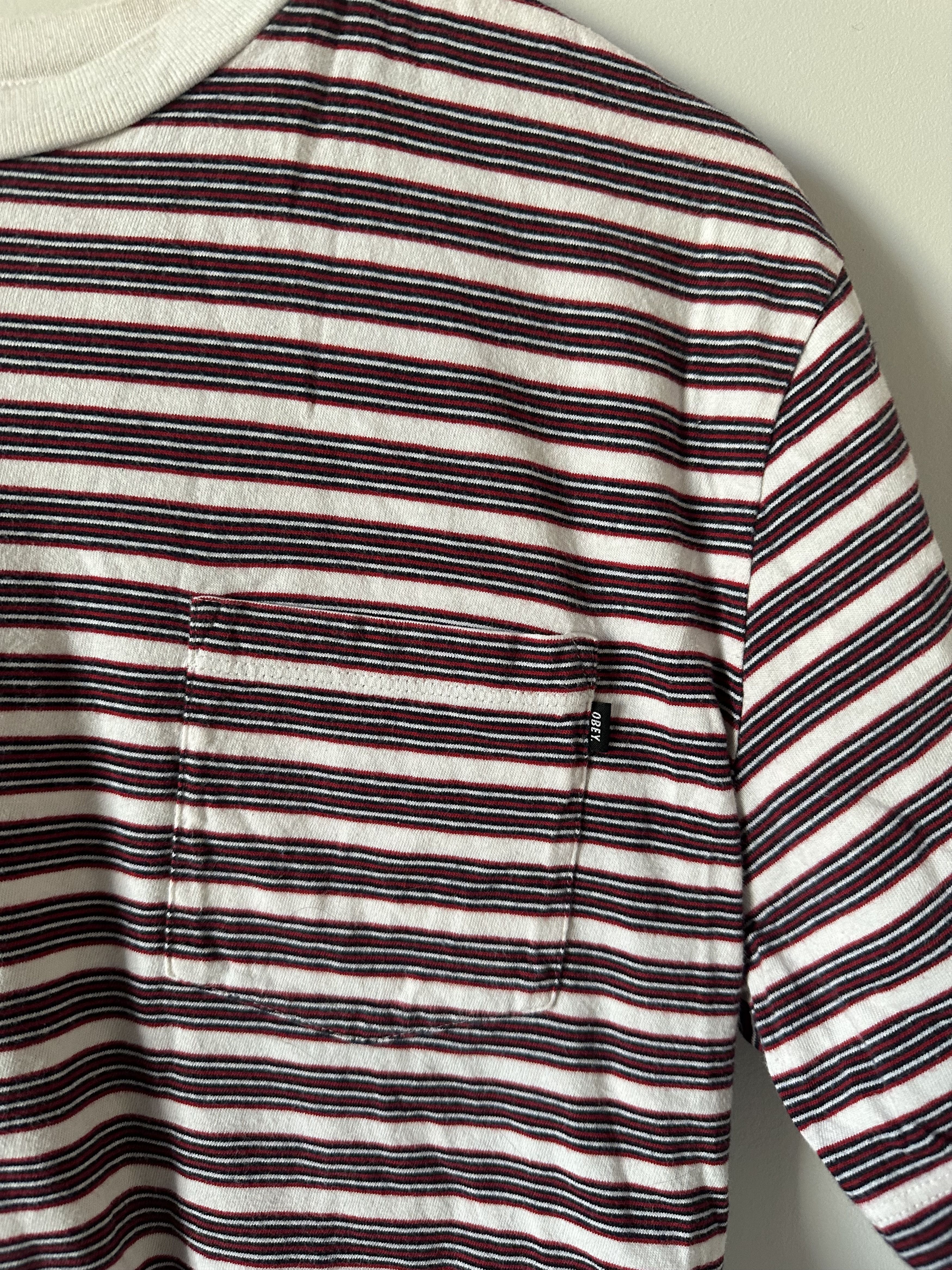 Obey Striped Obey Pocket Short Sleeved Tee Shirt Size US M / EU 48-50 / 2 - 2 Thumbnail