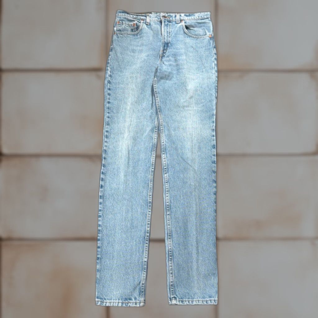 Levi's VINTAGE Levi's 512 Jeans Mens 34x36 Blue Light Wash Denim Slim Tapered USA 90s Mens Size US 34 / EU 50 - 1 Thumbnail
