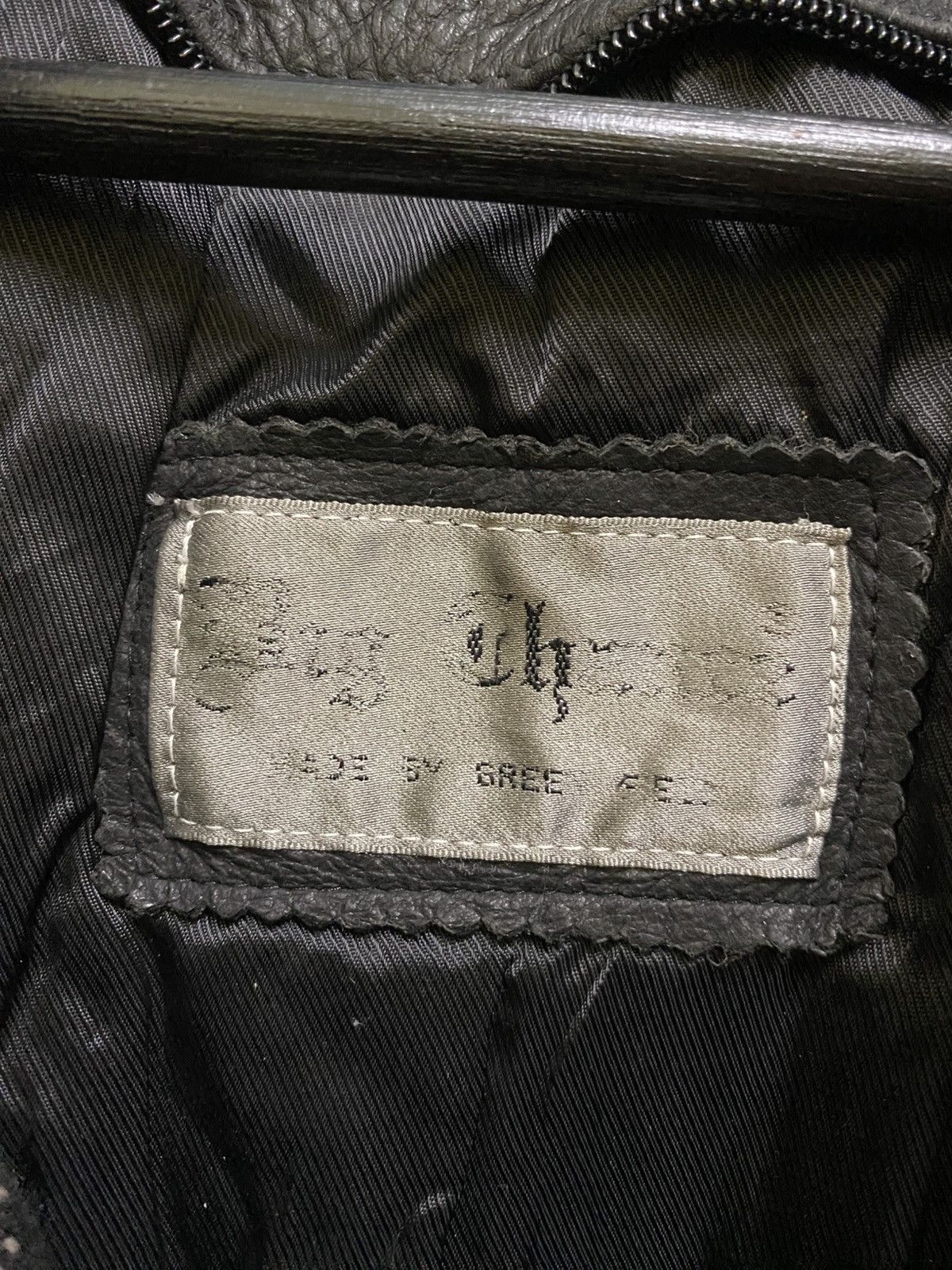 Genuine Leather BIG CHRIME VINTAGE BLACK LEATHER JACKET LONG COAT MADE JAPAN Size US L / EU 52-54 / 3 - 10 Thumbnail