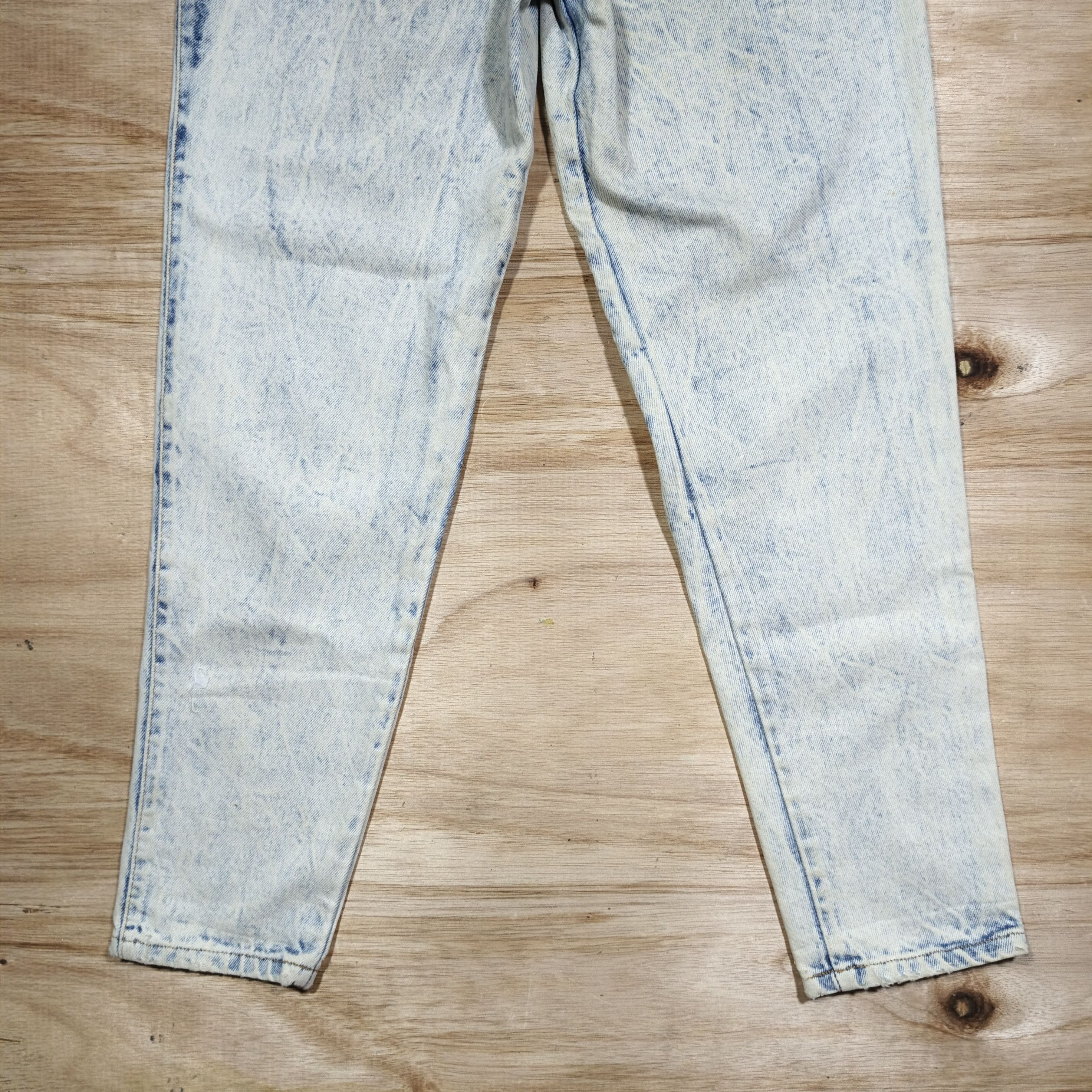 Vintage PALMETTO'S High Waisted Acid Wash Button Fly Mom Jeans Size 29" - 6 Thumbnail