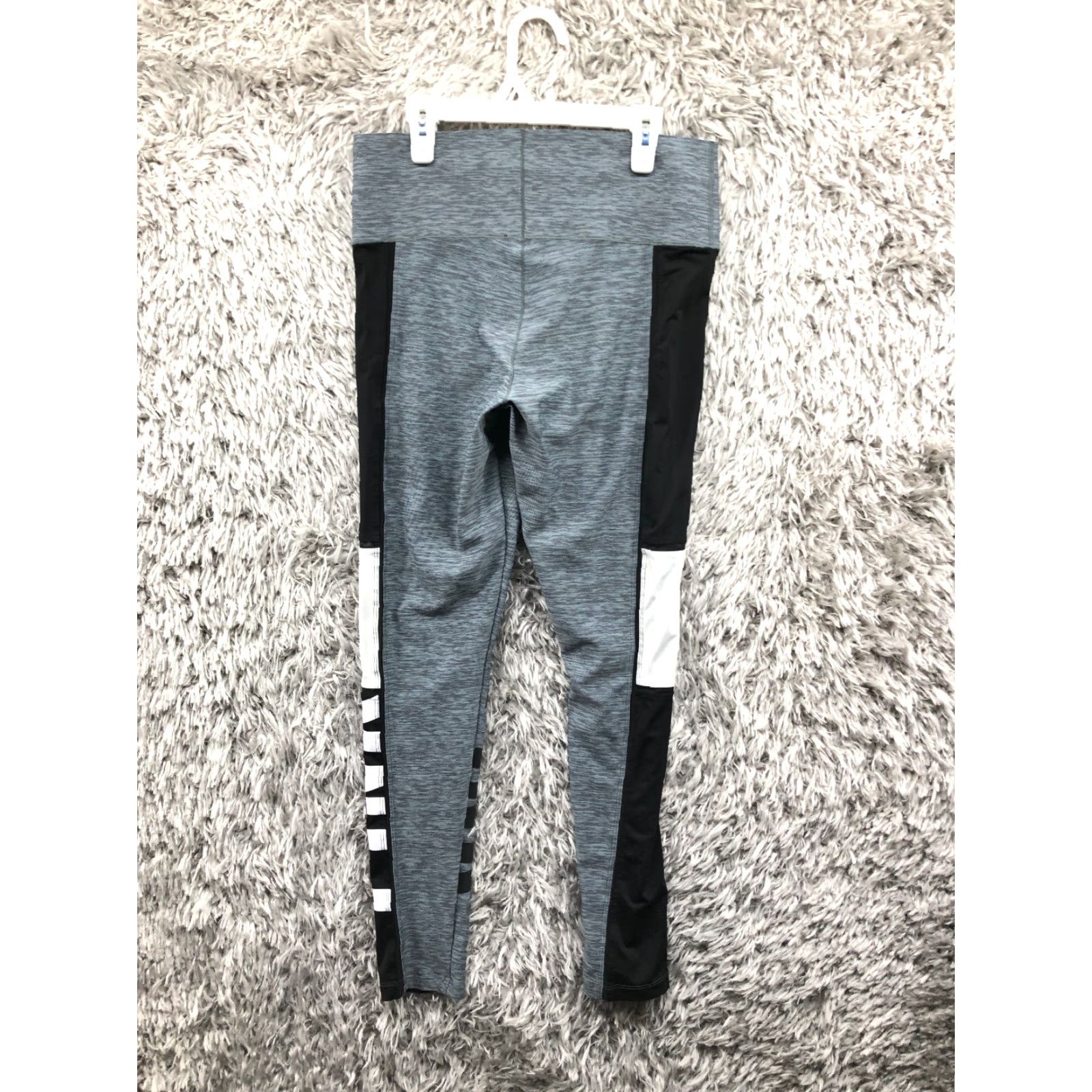 Pinko PINK Leggings Womens M Gray Logo Athletic Yoga Polyester Skinny Inseam 28in Size 32" / US 10 / IT 46 - 7 Thumbnail
