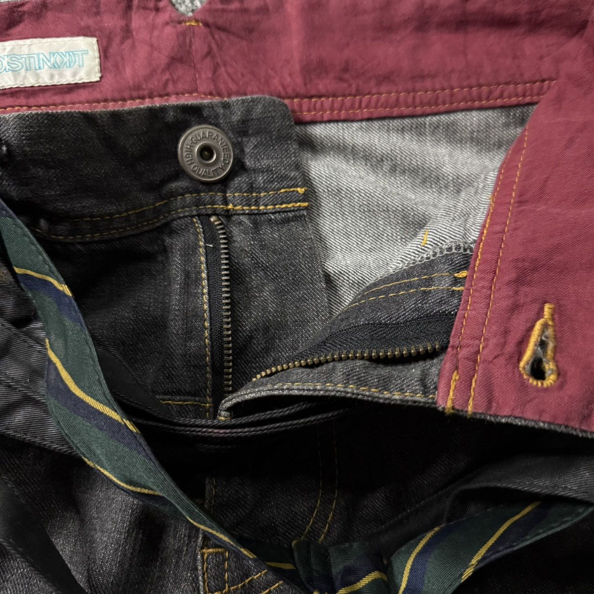 If Six Was Nine 🔥🔥🇯🇵 Vintage 90s Japanese LGB Bondage Strap Lace Denim Size US 31 - 13 Thumbnail