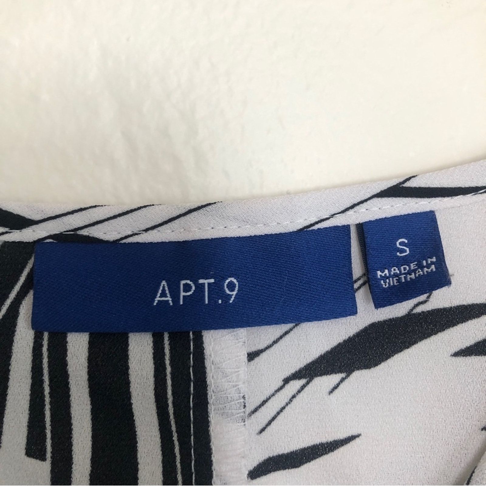 Apt. 9 Apt 9 Black White Tropical Leaf Print Tank Blouse Top Size S / US 4 / IT 40 - 5 Thumbnail