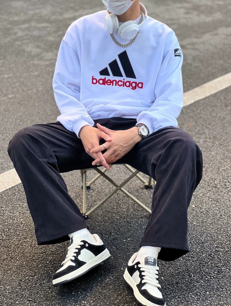 Balenciaga Balenciaga Adidas co-branded embroidered printed Logo long Size US L / EU 52-54 / 3 - 7 Thumbnail