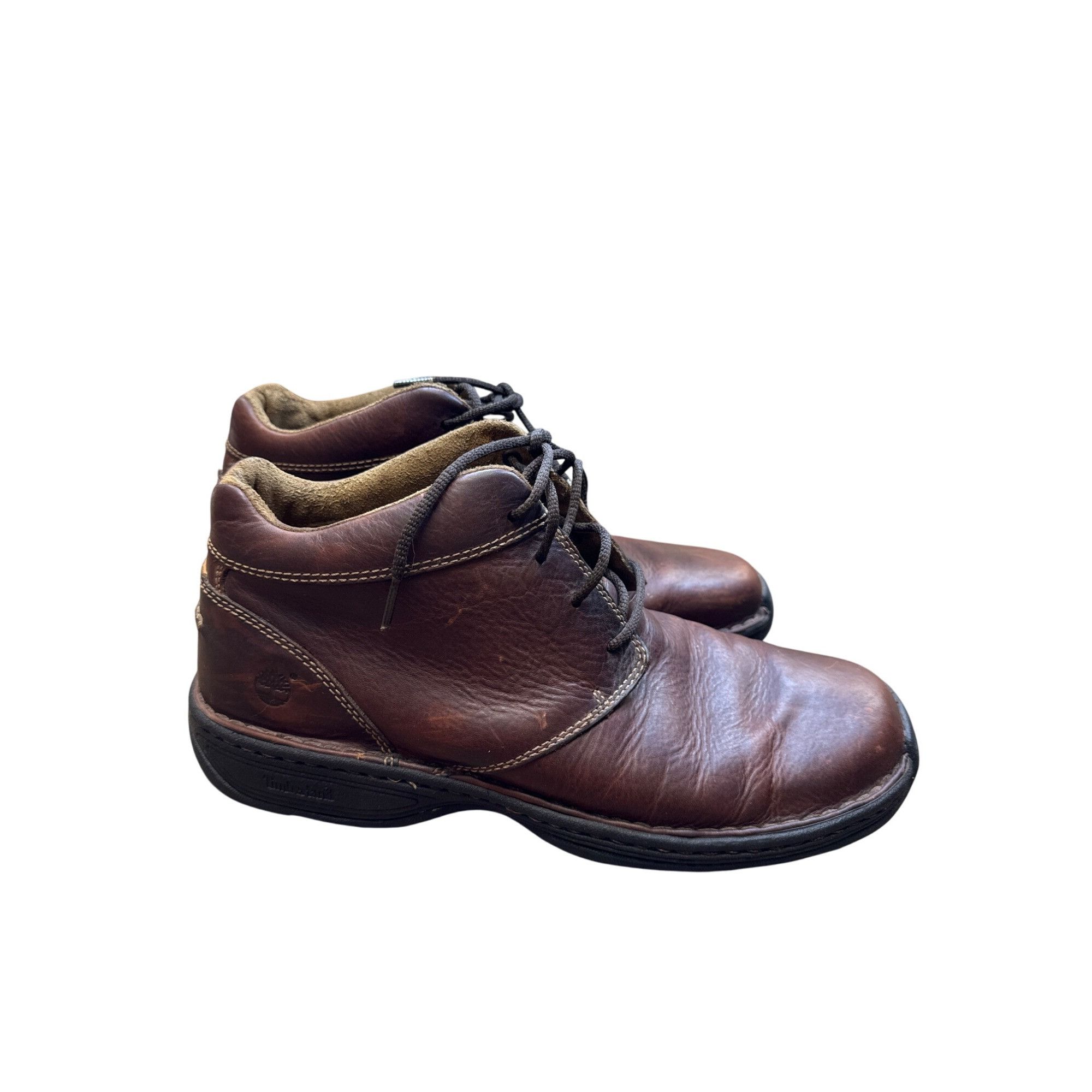 Timberland Timberland Mens Brown Leather chukka ankle boots 12M SKU 683 Size US 12 / EU 45 - 4 Thumbnail