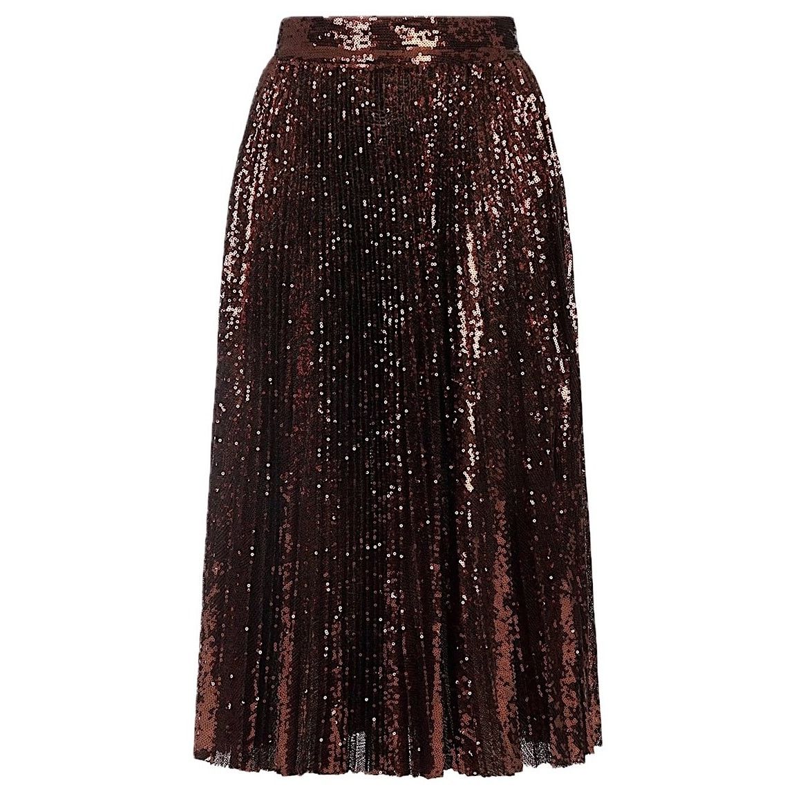 Dolce & Gabbana Dolce & Gabbana Bronze Sequin Pleated Long Skirt IT 36 Size 25" / US 0 / IT 36 - 1 Thumbnail