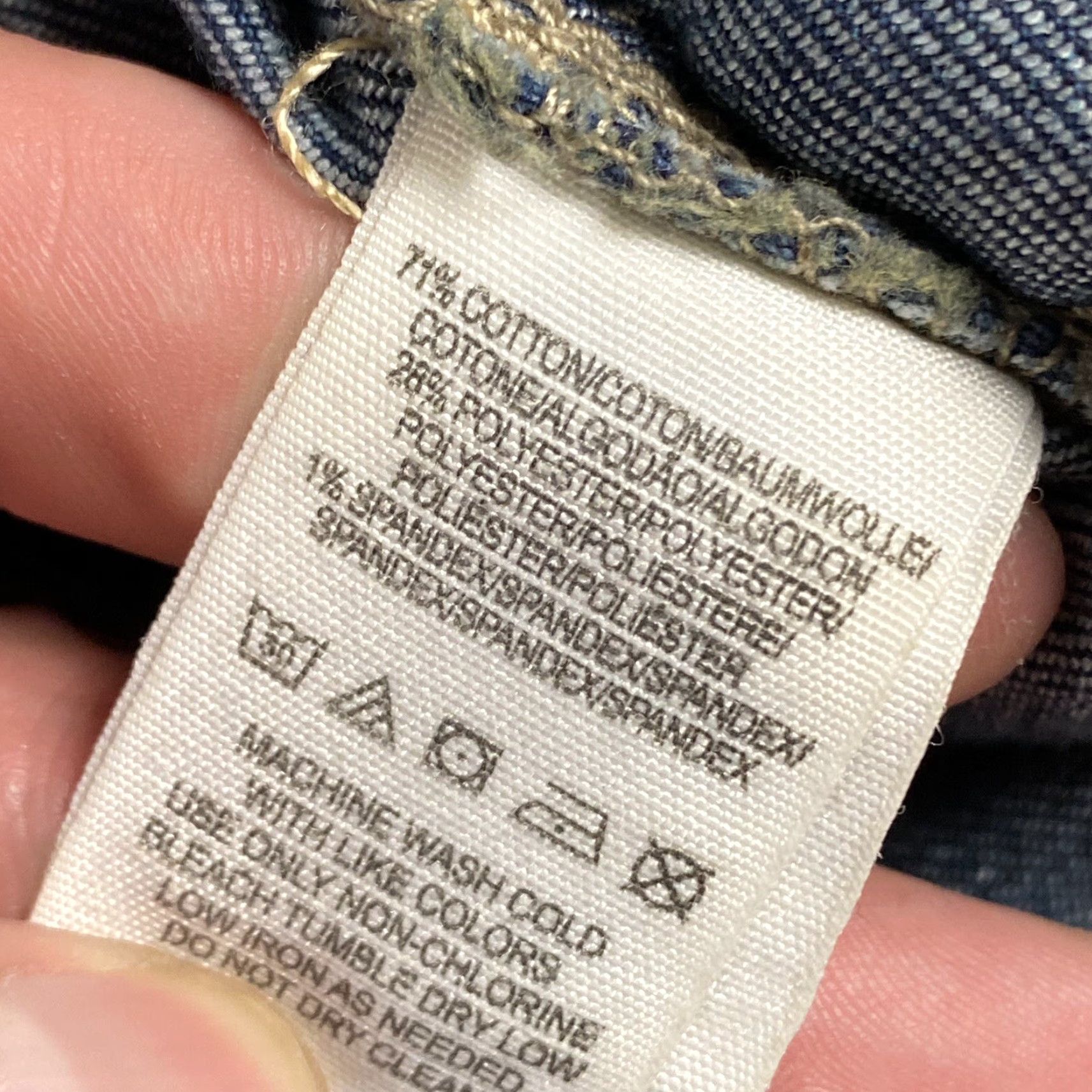 Free People VINTAGE Free People Jeans Flare Bellbottom Sailor Distressed Flap Pocket 29W Blue Cotton Denim 34 Inseam Regular Rise 11" Gap Bohemian Size 26" / US 2 / IT 38 - 5 Thumbnail