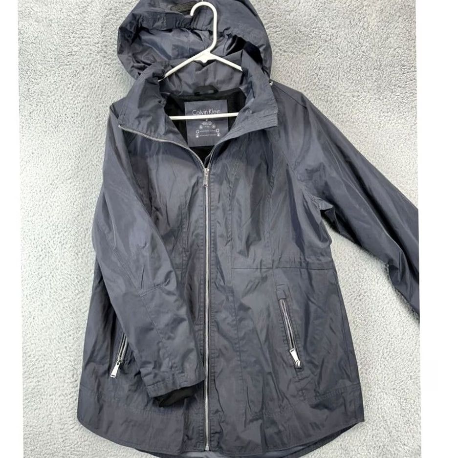 Calvin Klein Calvin Klein Windbreaker Jacket Men Medium Dark Navy Performance Full Zip Hooded Size US M / EU 48-50 / 2 - 2 Thumbnail