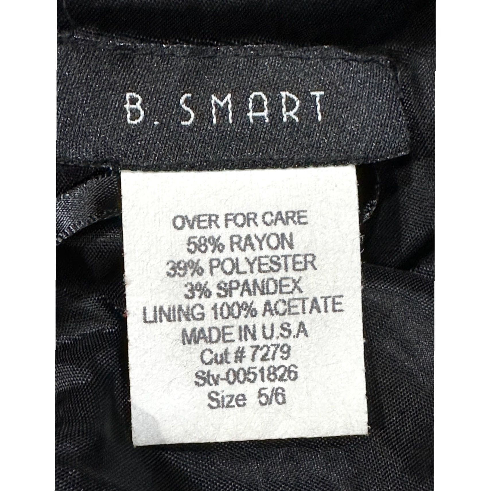 Vintage Y2K B. Smart Midi Dress Juniors 5 Black Pink Sleeveless A-Line Fit & Flare Party Cocktail Prom Retro Coquette Womens Size S / US 4 / IT 40 - 5 Thumbnail
