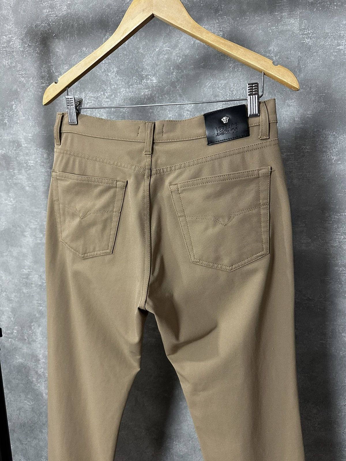 Versace Jeans Couture × Vintage Versace Jeans Couture Beige Logo Basic Women’s Pants Size 28" / US 6 / IT 42 - 7 Thumbnail