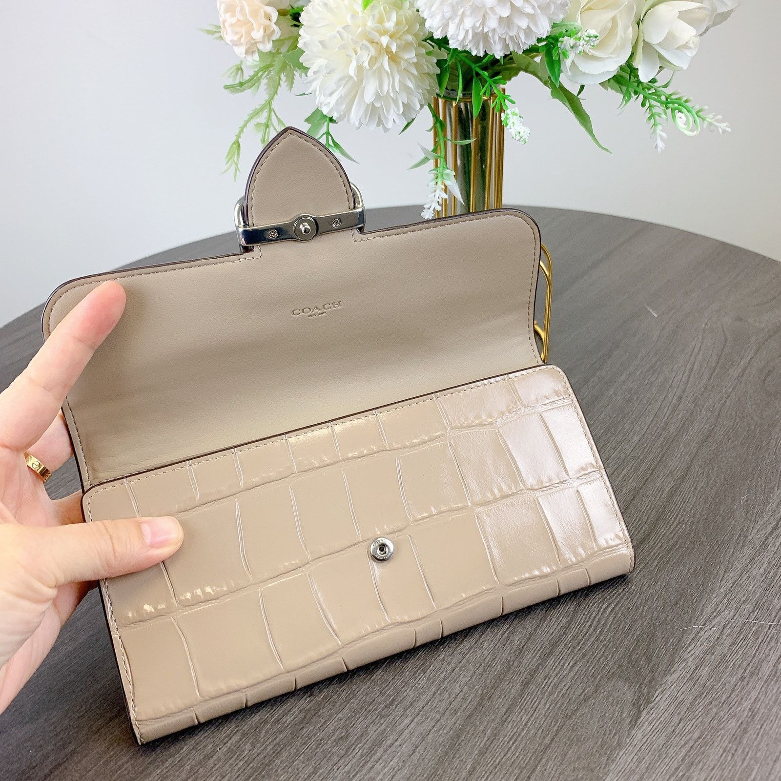 Coach Coach CP244 Morgan Slim Wallet IN Stone Size ONE SIZE - 3 Thumbnail