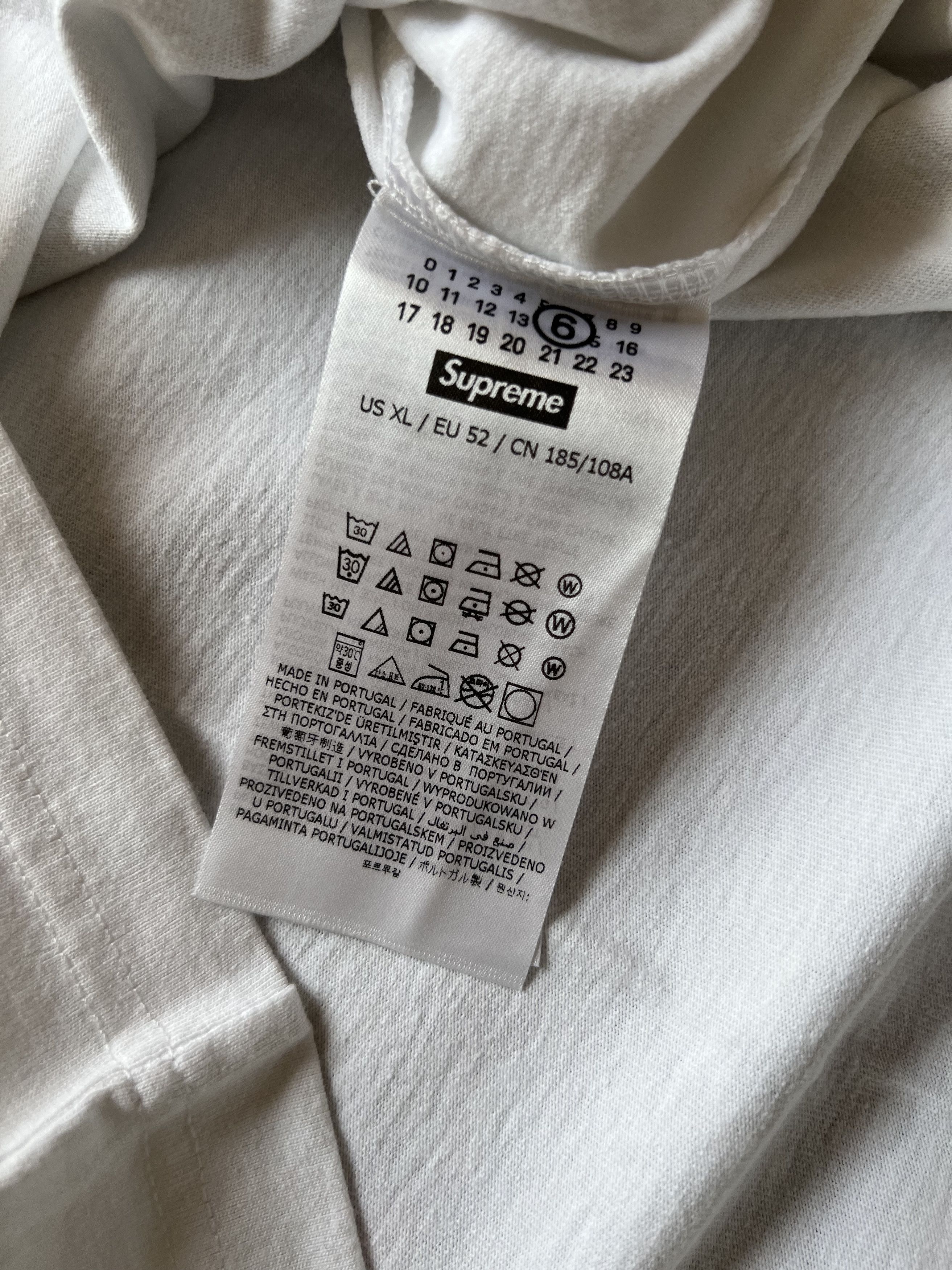 Maison Margiela × Supreme Supreme ®/ MM6 Maison Margiela Box Logo Tee XL white Size US XL / EU 56 / 4 - 17 Thumbnail