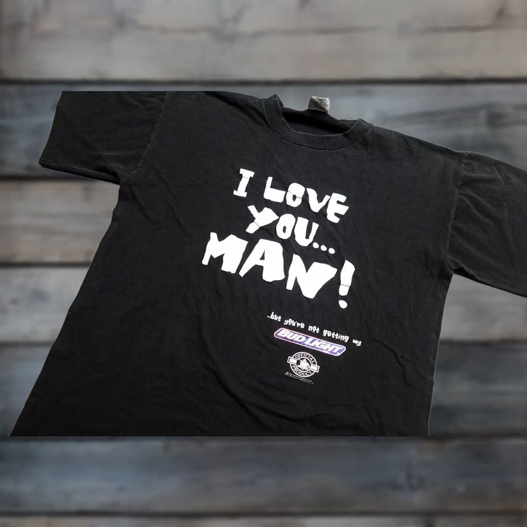 Vintage VINTAGE Bud Light Shirt Mens Large Black I Love You Man 90s Stanley Desantis Size US L / EU 52-54 / 3 - 1 Thumbnail