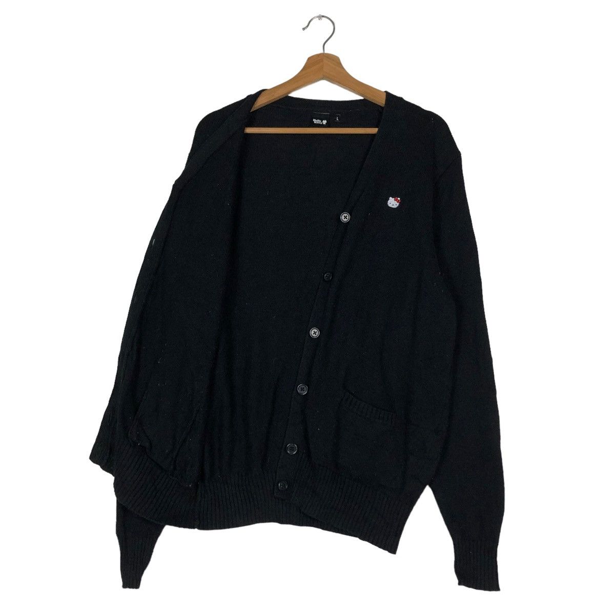 Cartoon Network 🔥VINTAGE RICH BLACK CARDIGAN JACKET HELLO KITTY CARTOON Size US L / EU 52-54 / 3 - 11 Thumbnail