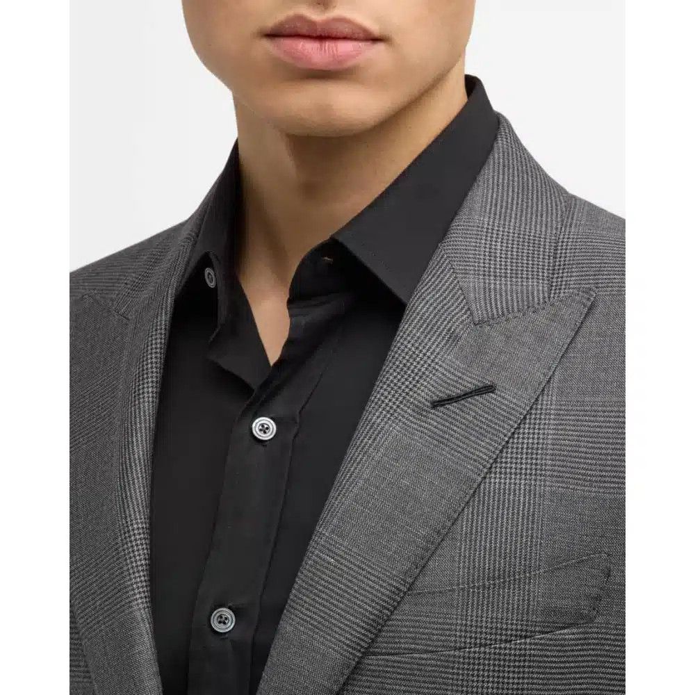 Tom Ford o1loc1c0425 2LYP01 Prince Of Wales O’connor Suit in Gray Size US L / EU 52-54 / 3 - 2 Thumbnail