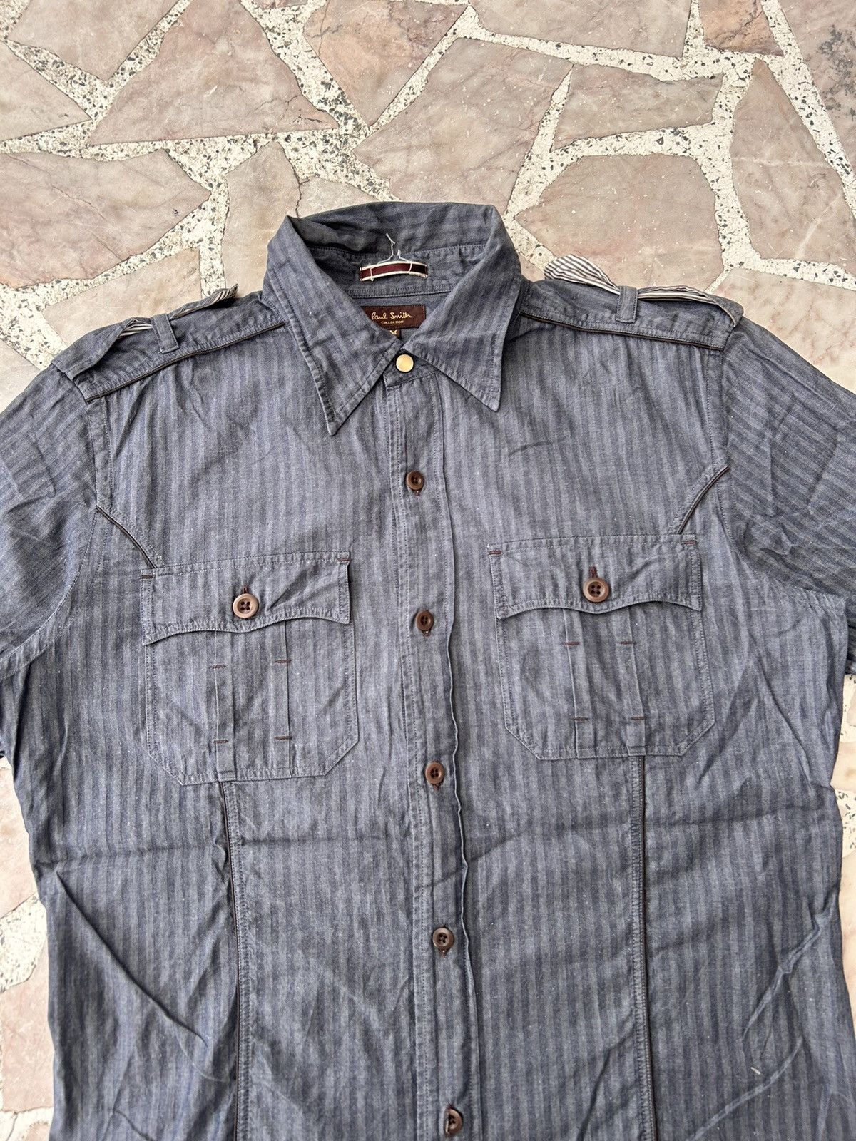 Paul Smith Button up collar shirt double pocket blue Size S / US 4 / IT 40 - 4 Thumbnail