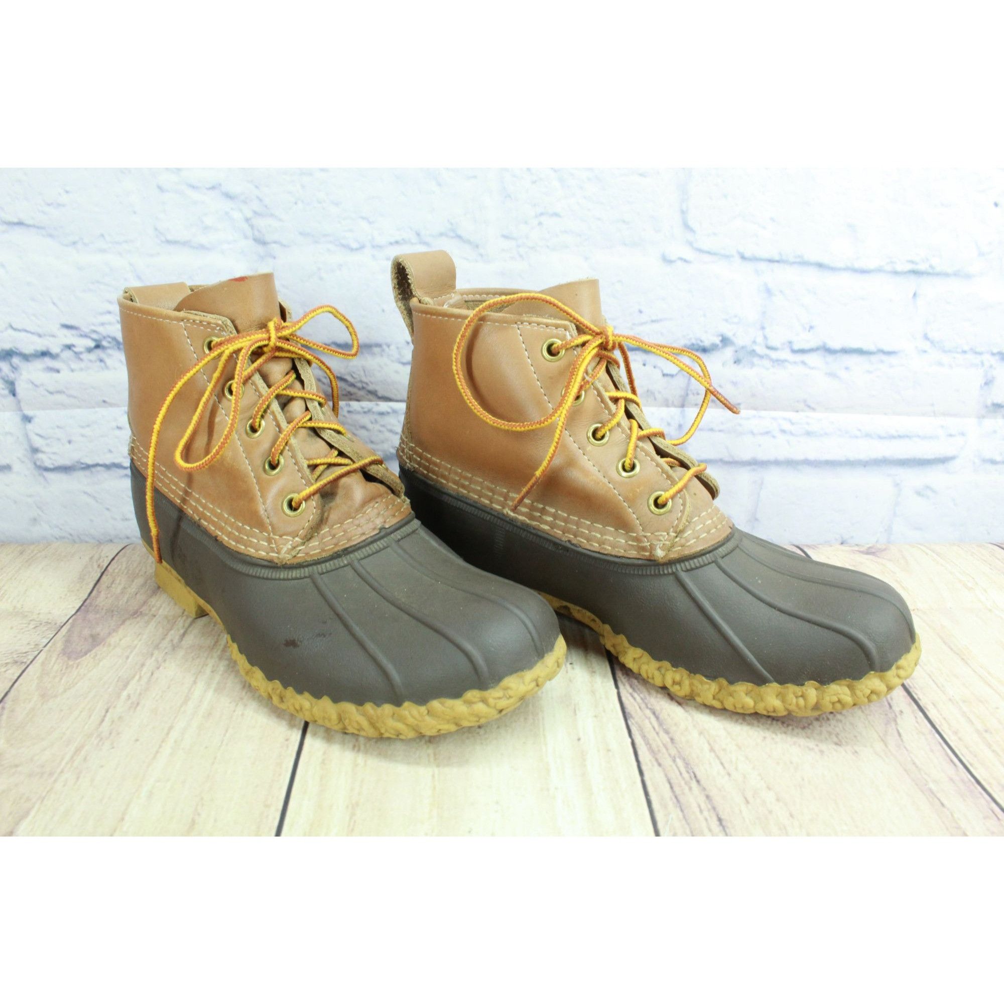 L.L. Bean × Leather LL Bean Leather Unlined Ankle Duck Boots Size 7 M Size US 7 / IT 37 - 3 Thumbnail