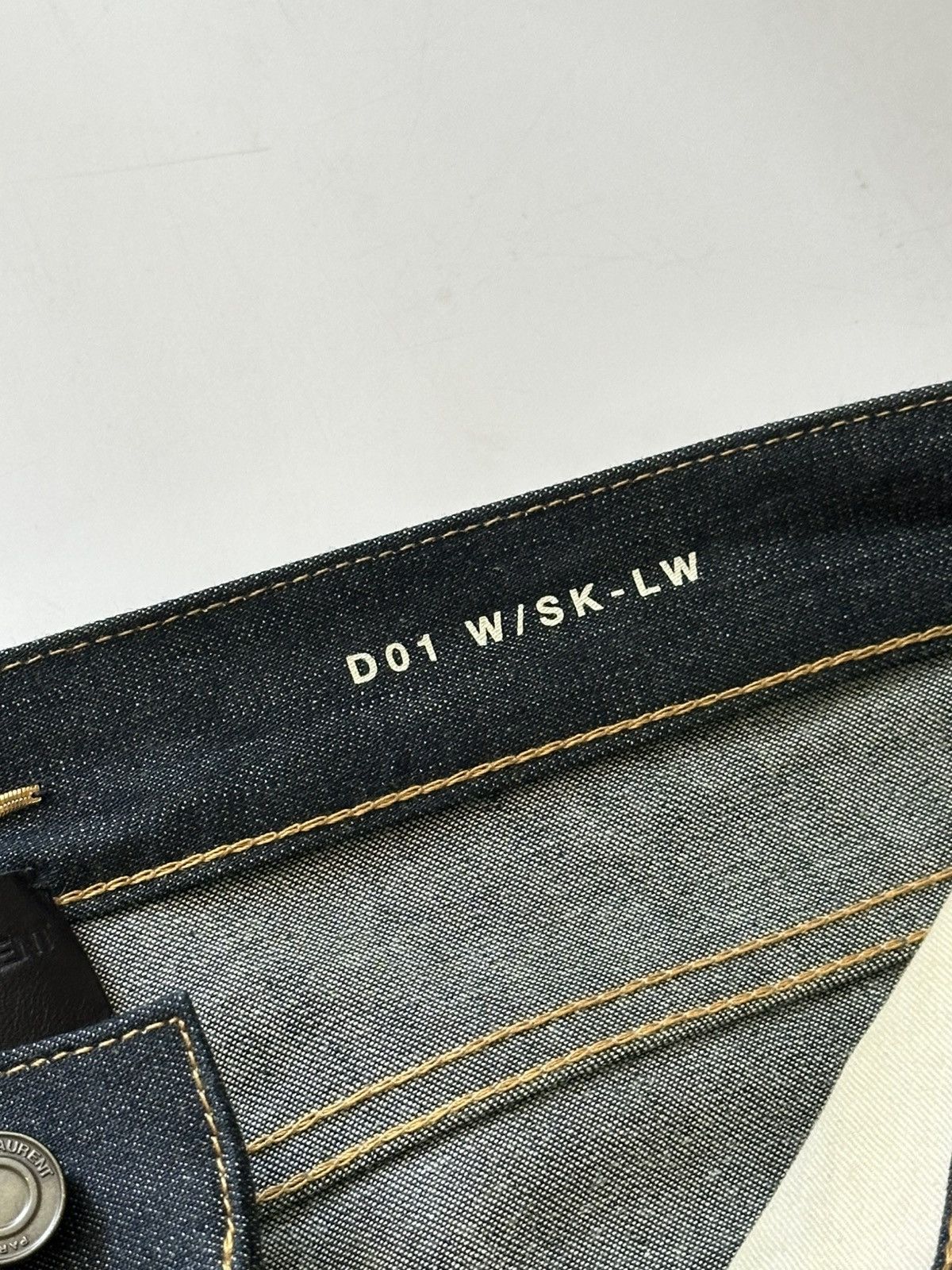Saint Laurent Paris Hedi Slimane SS2013 SAINT LAURENT D01 Raw Blue Denim Jeans Size US 28 / EU 44 - 9 Thumbnail