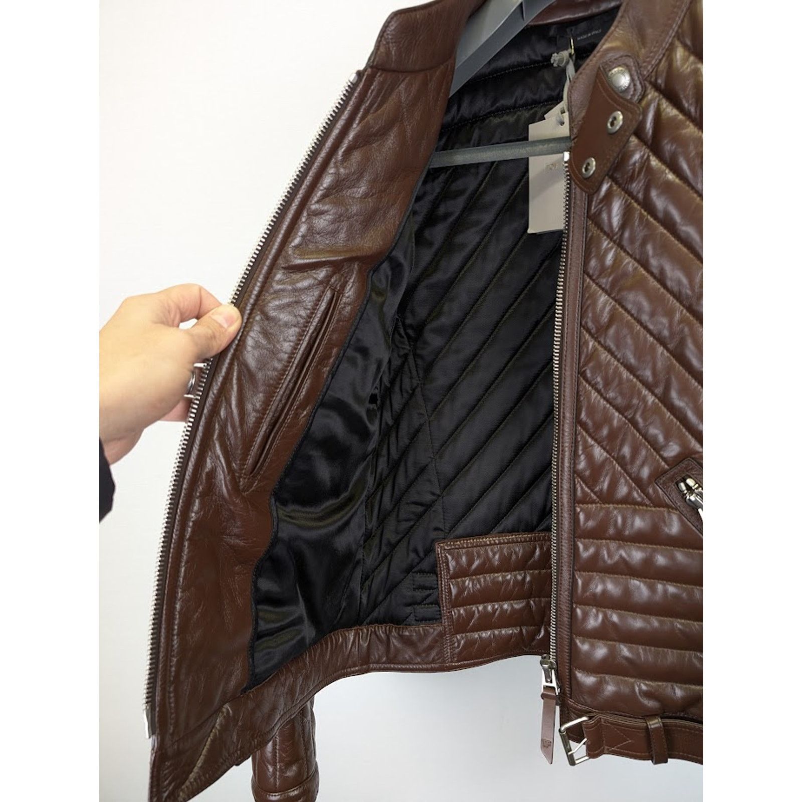 Tom Ford o1rshd1 Leather Jacket in Brown Size US M / EU 48-50 / 2 - 8 Thumbnail