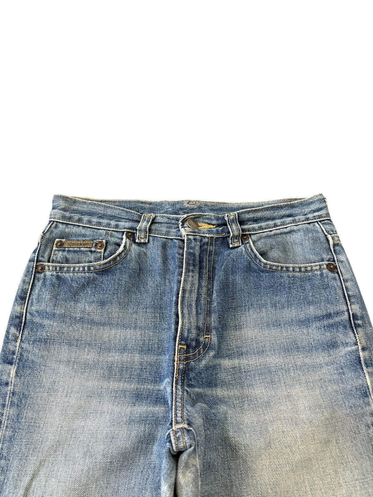 Calvin Klein Vintage Calvin Klein Distressed Flare Jeans Size 27" / US 4 / IT 40 - 4 Thumbnail