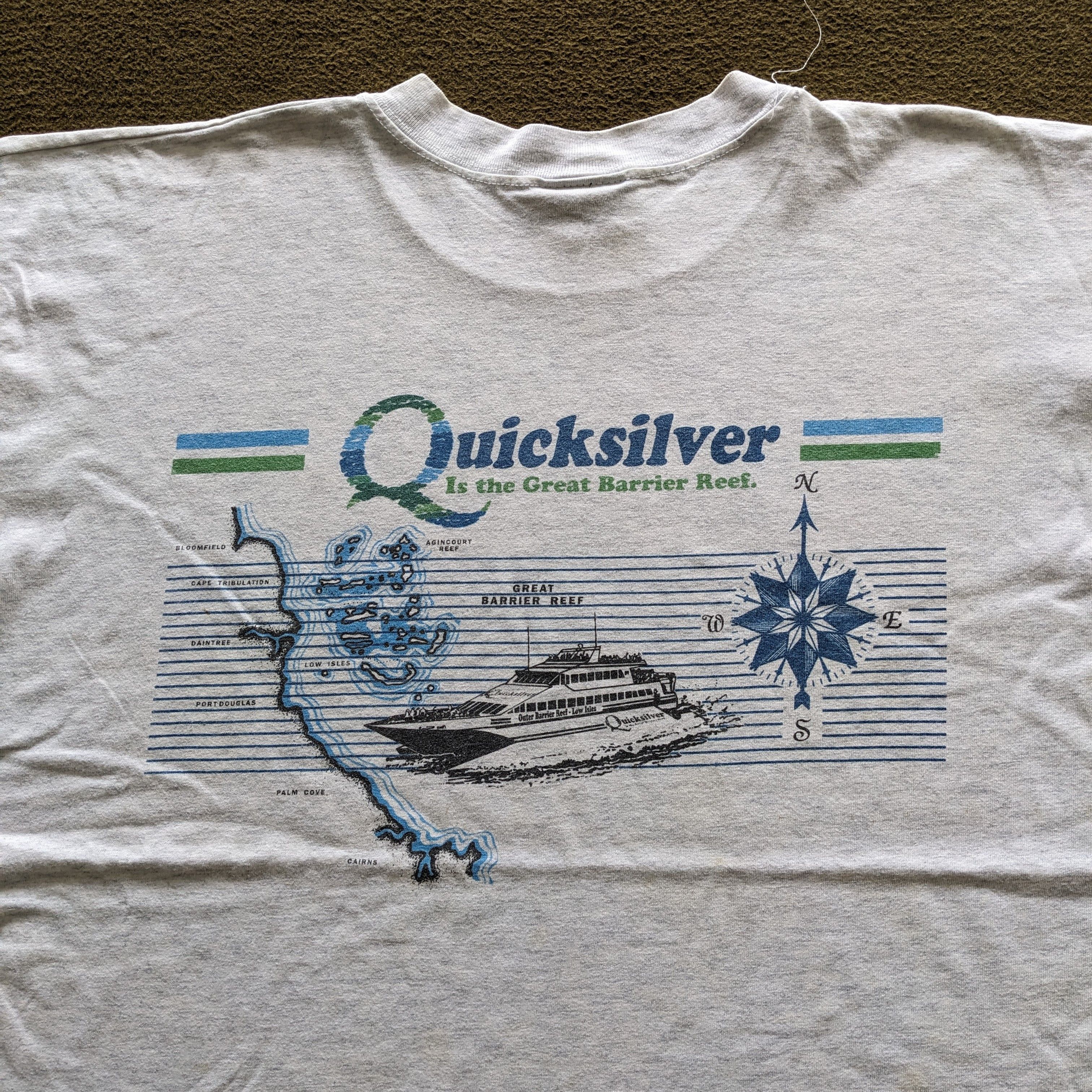 Vintage Vintage 90's Quicksilver American Surfing Style T-shirt Size US XL / EU 56 / 4 - 2 Thumbnail