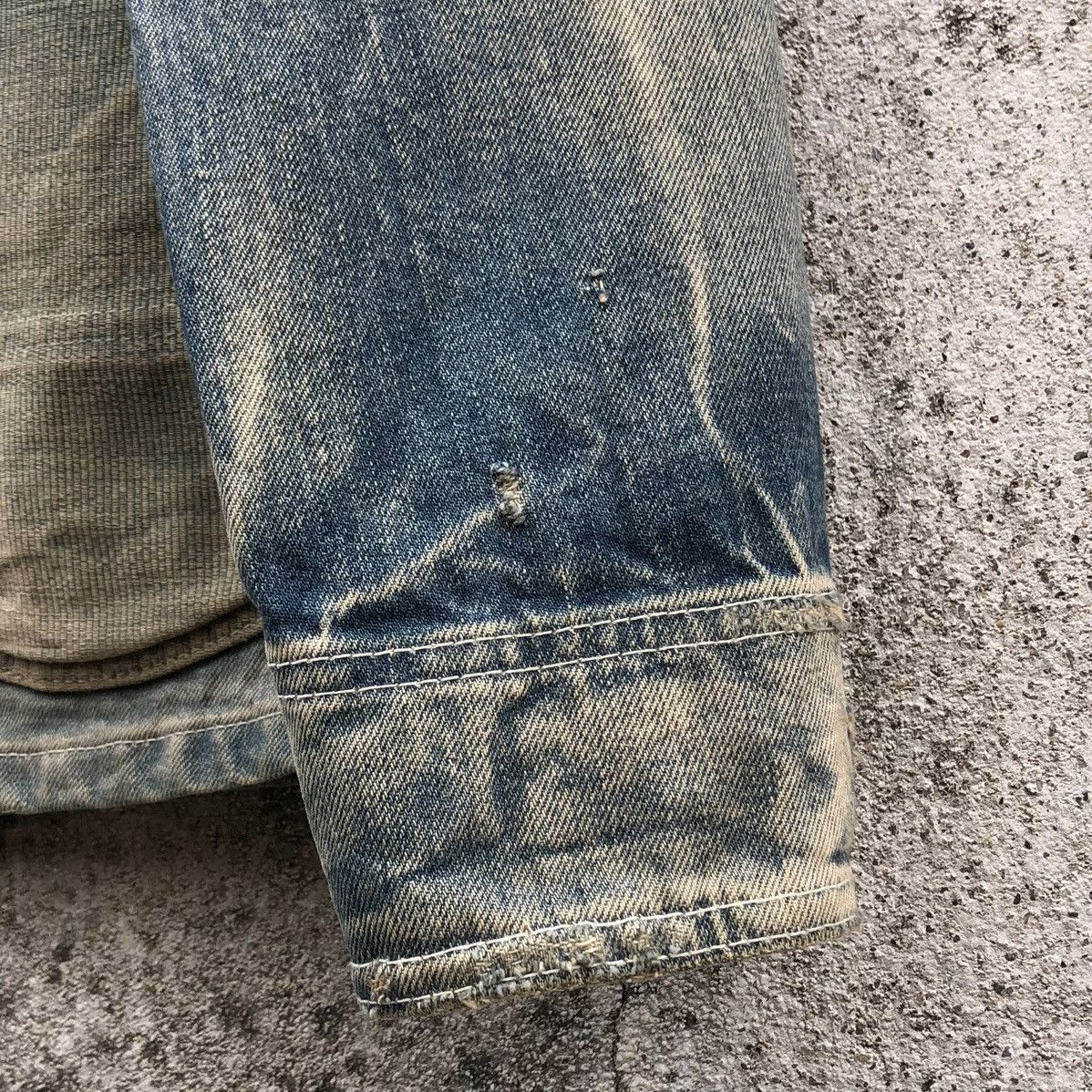 Japanese Brand Fundamental Agreement Denim Distressing Patched Chore Jacket Size US XL / EU 56 / 4 - 15 Thumbnail