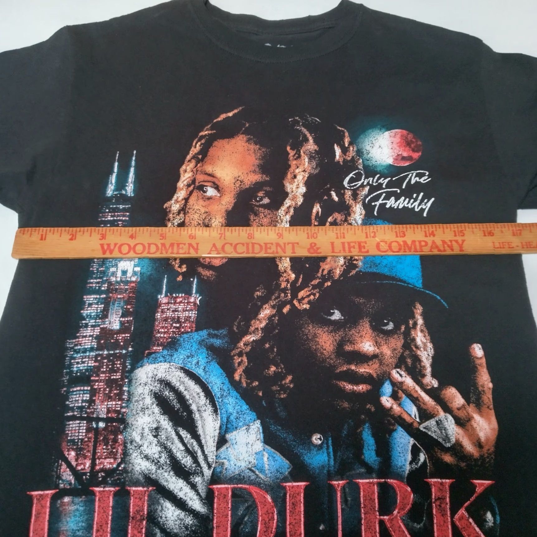 Vintage Lil Durk Shirt Black Short Sleeve T-Shirt Music Graphic Chicago Rapper Rap Chicago Skyline Mens S Size US S / EU 44-46 / 1 - 4 Thumbnail