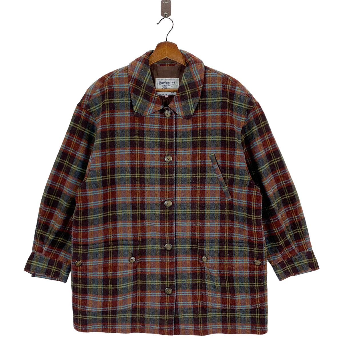 Burberry VINTAGE BURBERRY TARTAN WOOL BUTTON JACKET Size US M / EU 48-50 / 2 - 1 Thumbnail