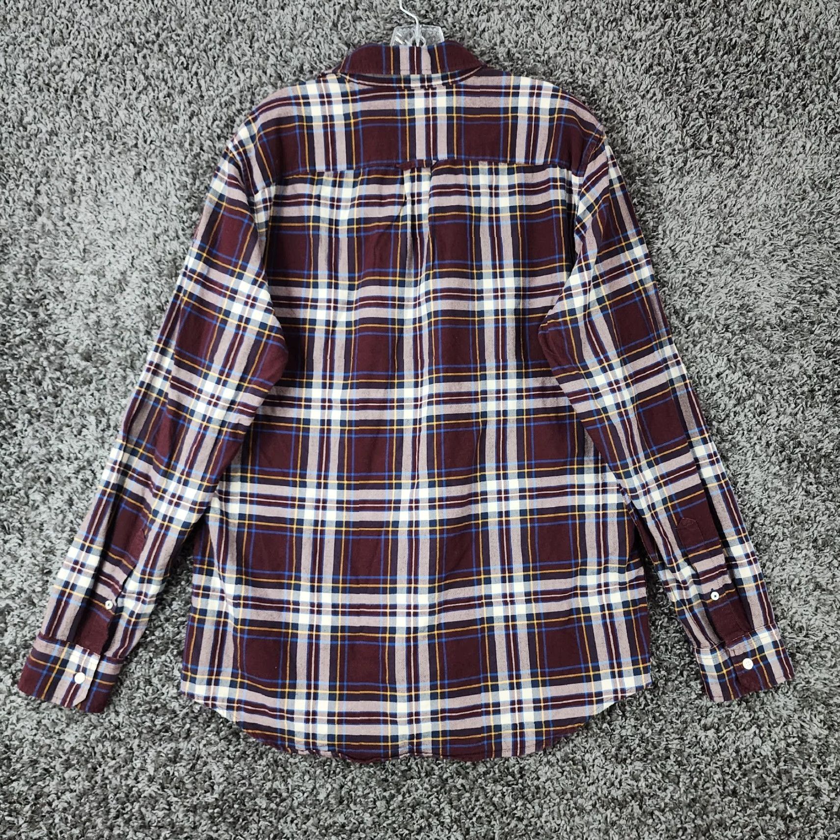 American Eagle Outfitters American Eagle Mens Purple Plaid Long Sleeve Soft Button Up Flannel Size LT Size US L / EU 52-54 / 3 - 5 Thumbnail