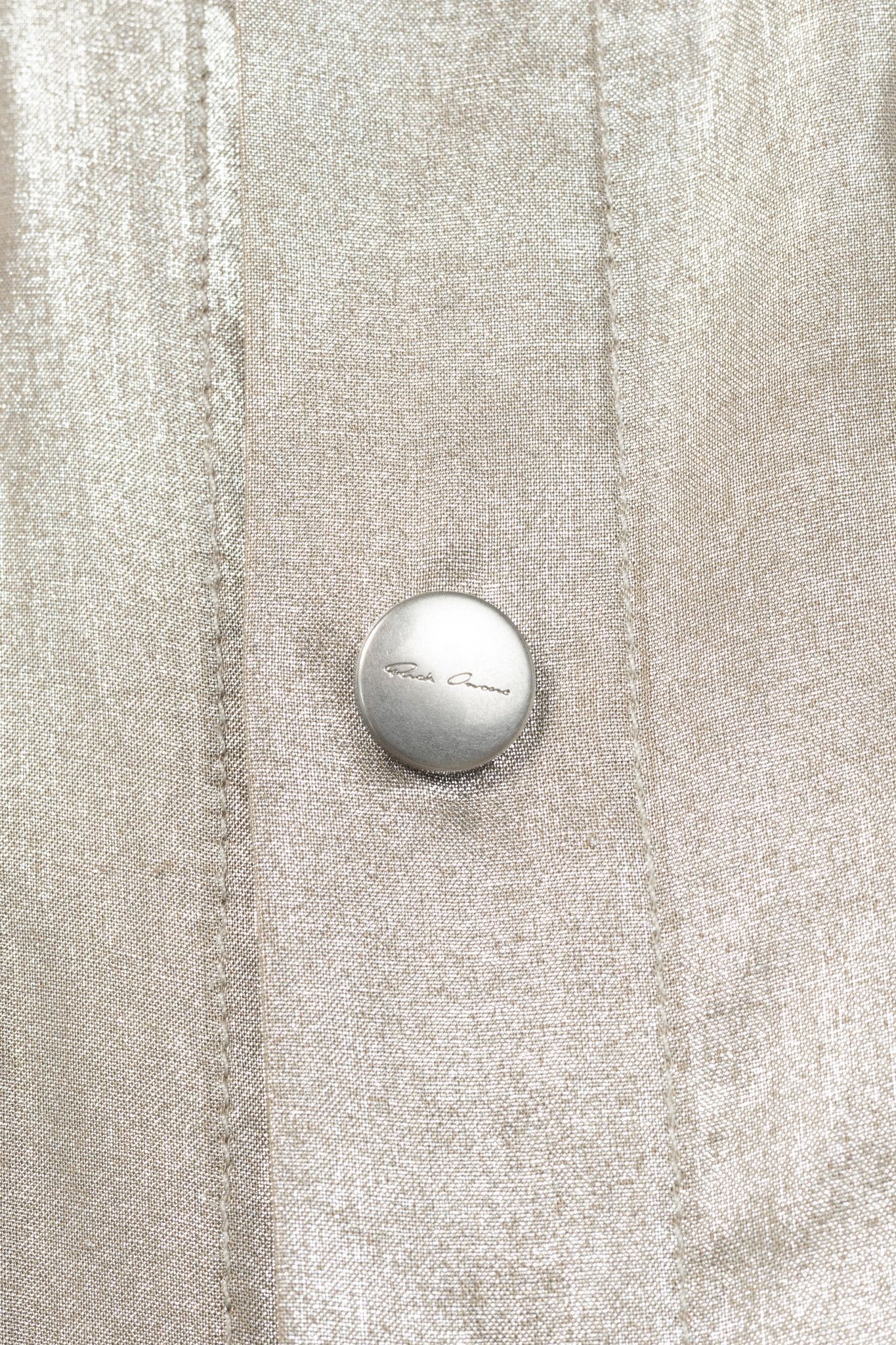 Rick Owens Rick Owens SS22 Fogachine Metallic Habotai Snap Shirt Size L / US 10 / IT 46 - 9 Thumbnail