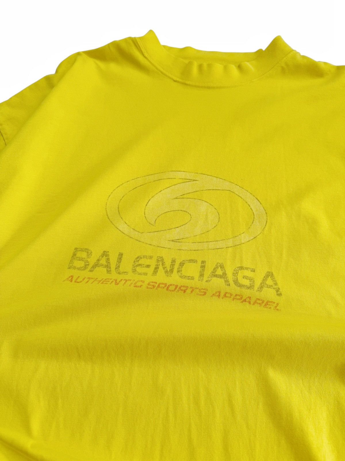 Balenciaga Surfer Athletic Halo Logo Yellow Shirt Size US XL / EU 56 / 4 - 3 Thumbnail