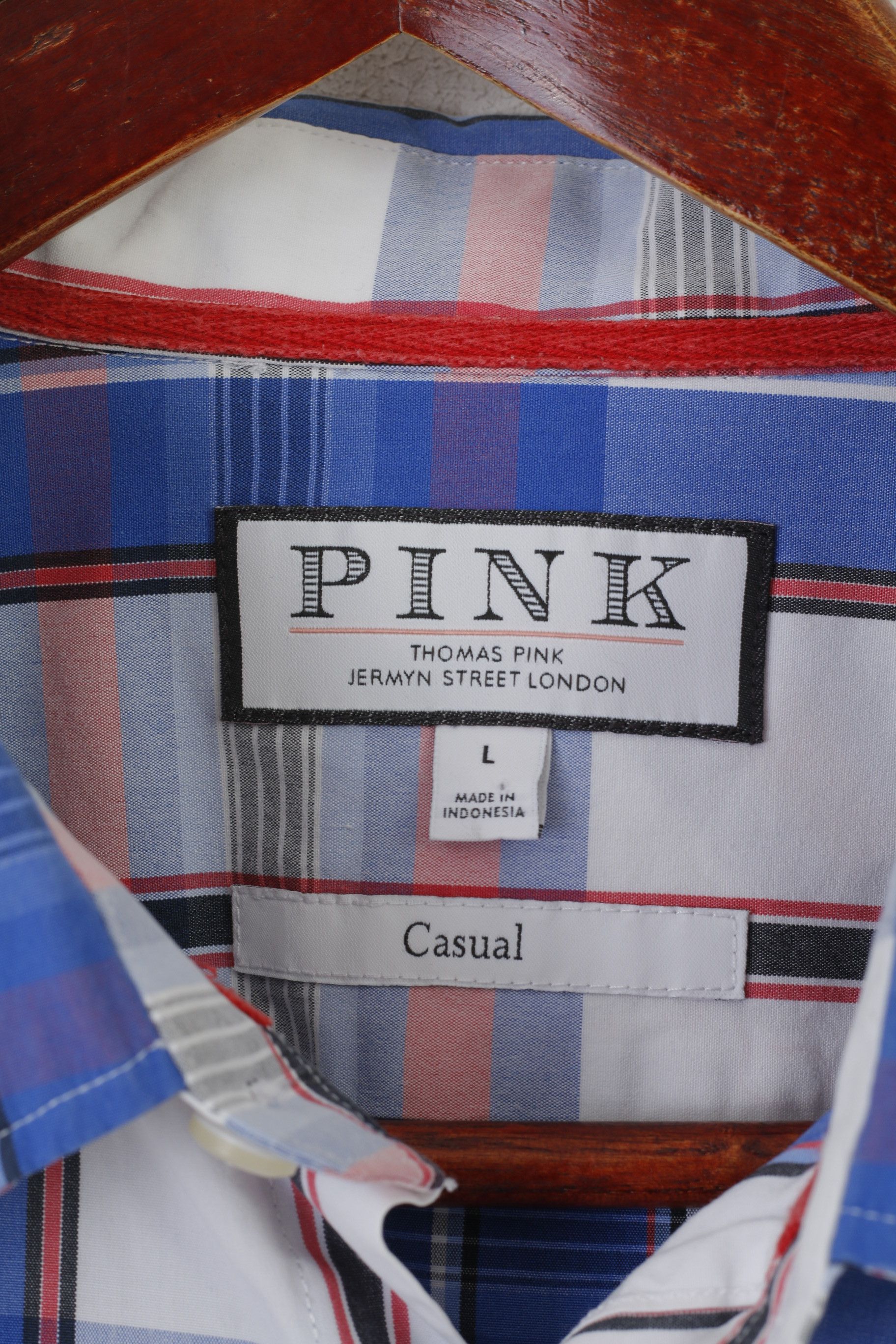 Thomas Pink Thomas Pink London Men L Casual Shirt Blue Cotton 6112 Size US L / EU 52-54 / 3 - 3 Thumbnail
