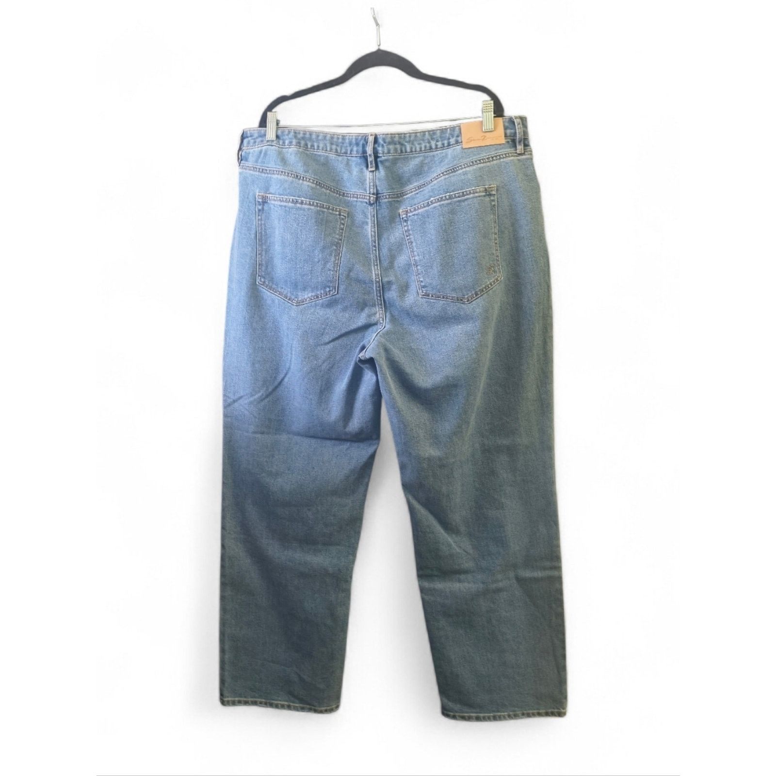 Seven 7 Seven7 18W Straight Leg Relaxed Fit Jeans Stretch Denim Size 35" - 7 Thumbnail