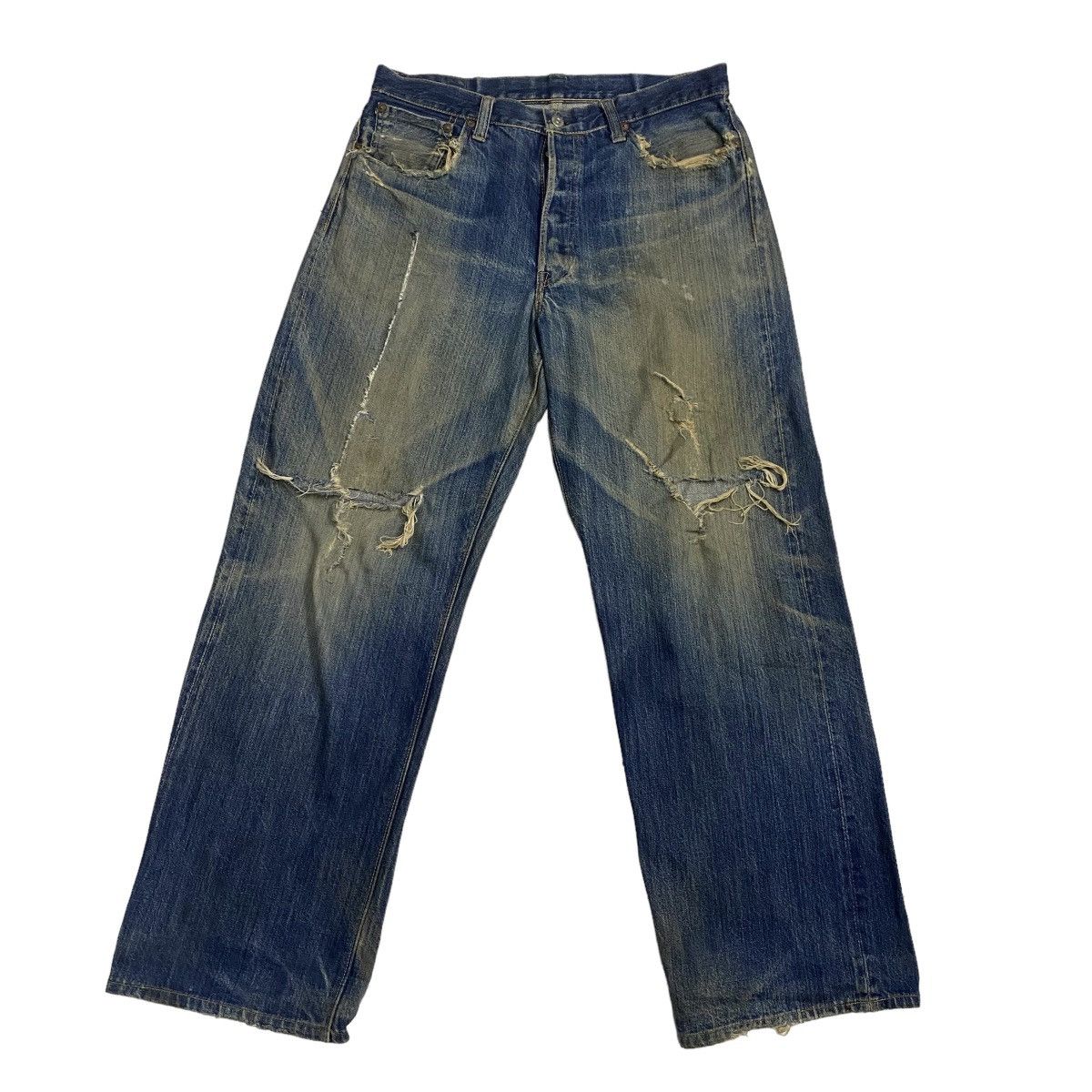 Sugar Cane Sugar Canes selvedge distressed denim homeless Size US 33 - 1 Thumbnail